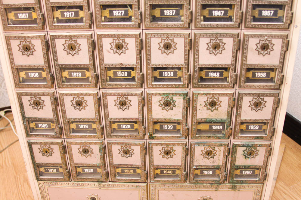 Vintage Metal Post Office Box