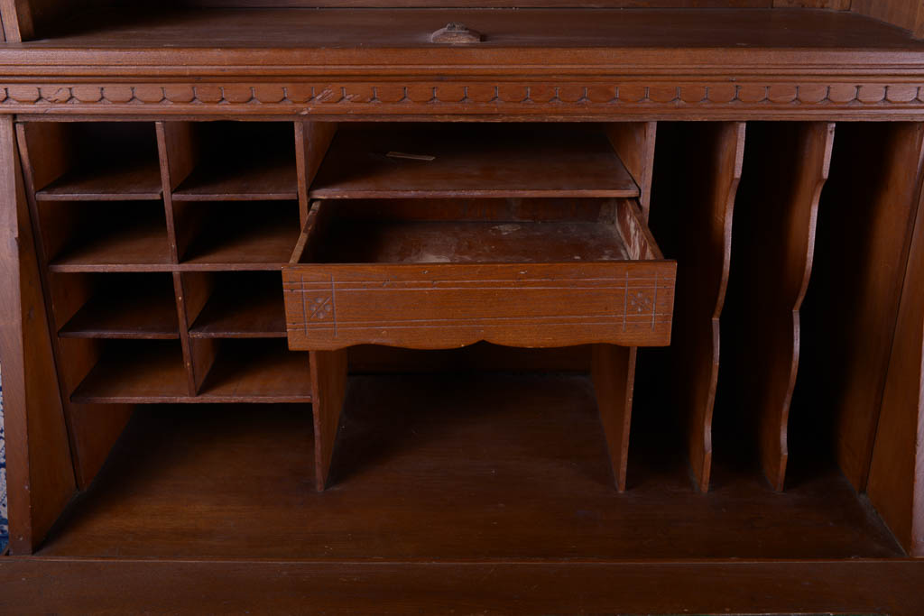 Antique Eastlake Walnut Secretary Desk