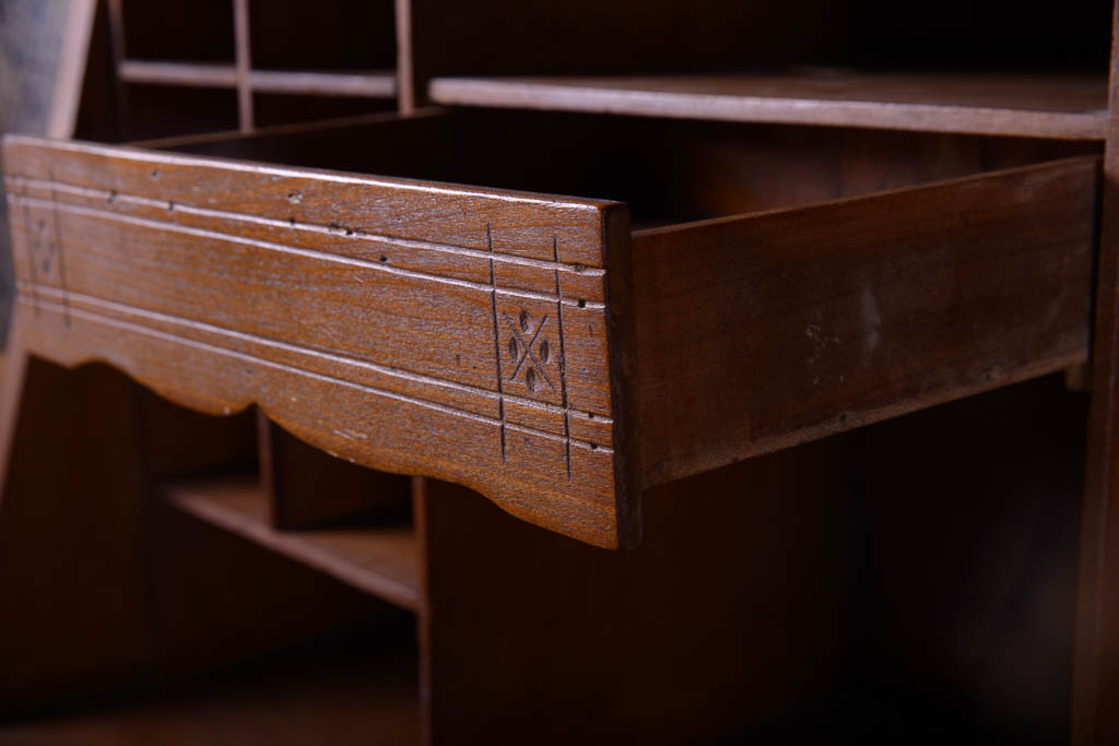 Antique Eastlake Walnut Secretary Desk