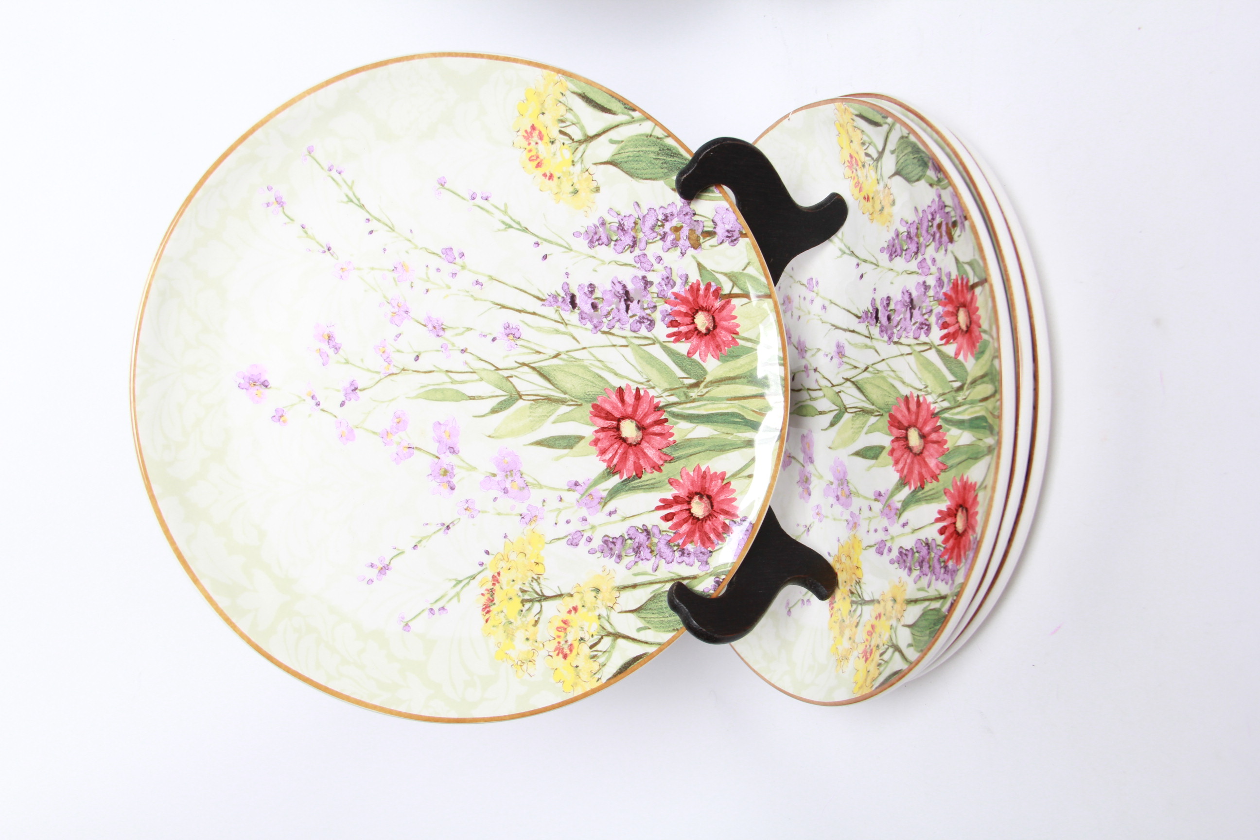 Ceramic Bowls and Plates Featuring Essex Collection "Oriole's Nest/Cherry Tree" Pattern