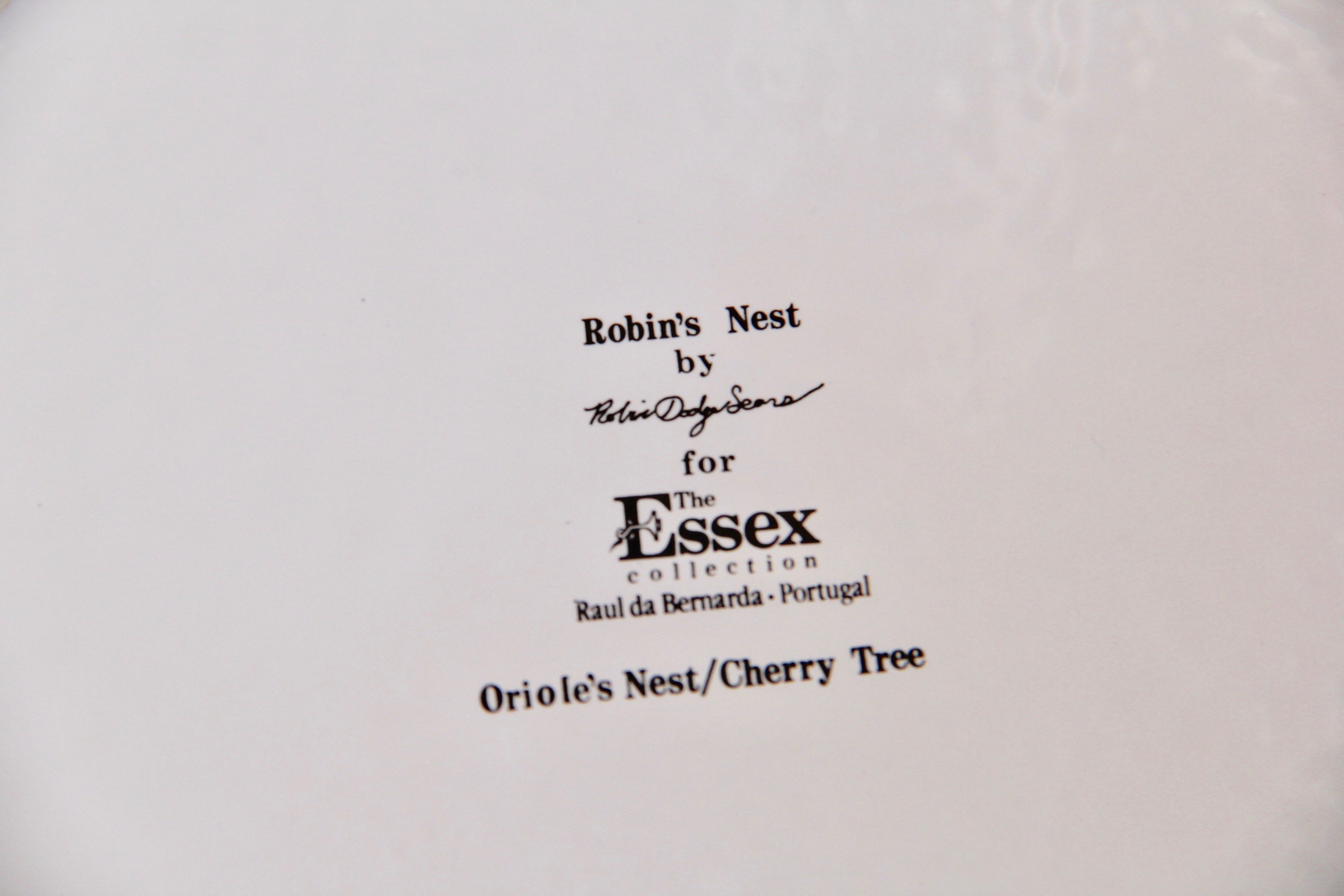 Ceramic Bowls and Plates Featuring Essex Collection "Oriole's Nest/Cherry Tree" Pattern