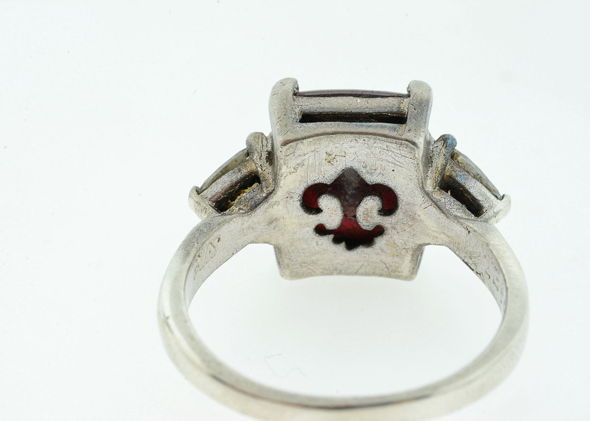 Two Sterling Silver and Gemstone Cocktail Rings