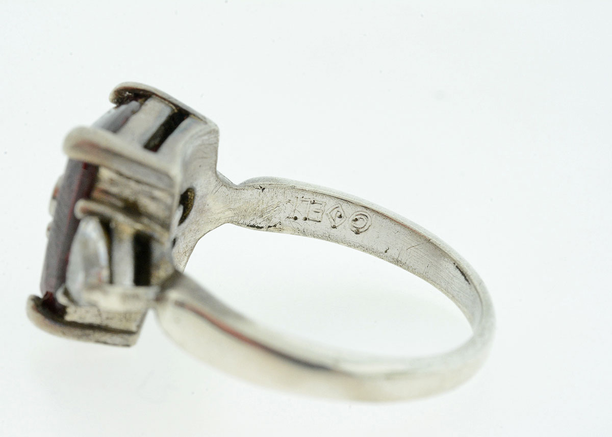 Two Sterling Silver and Gemstone Cocktail Rings