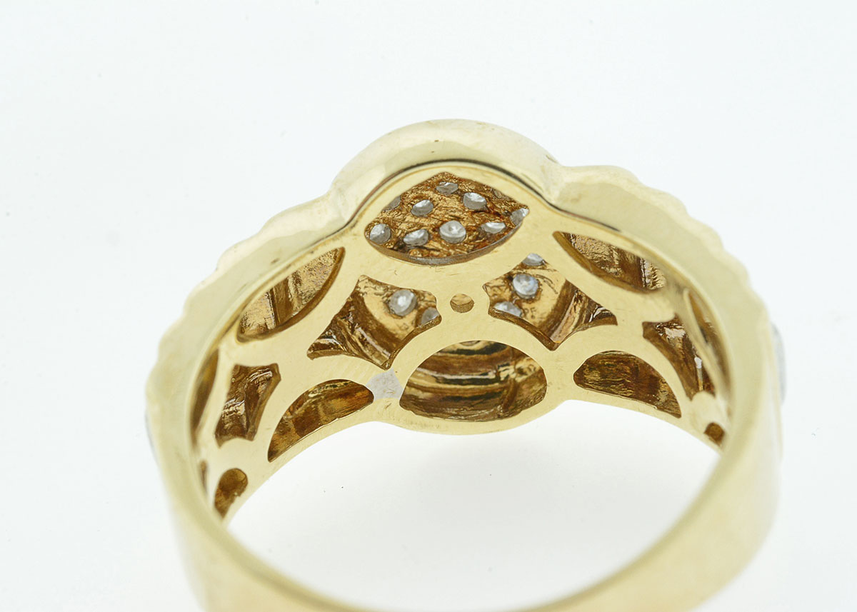 Men's Gold and Diamond Rolex Style Ring