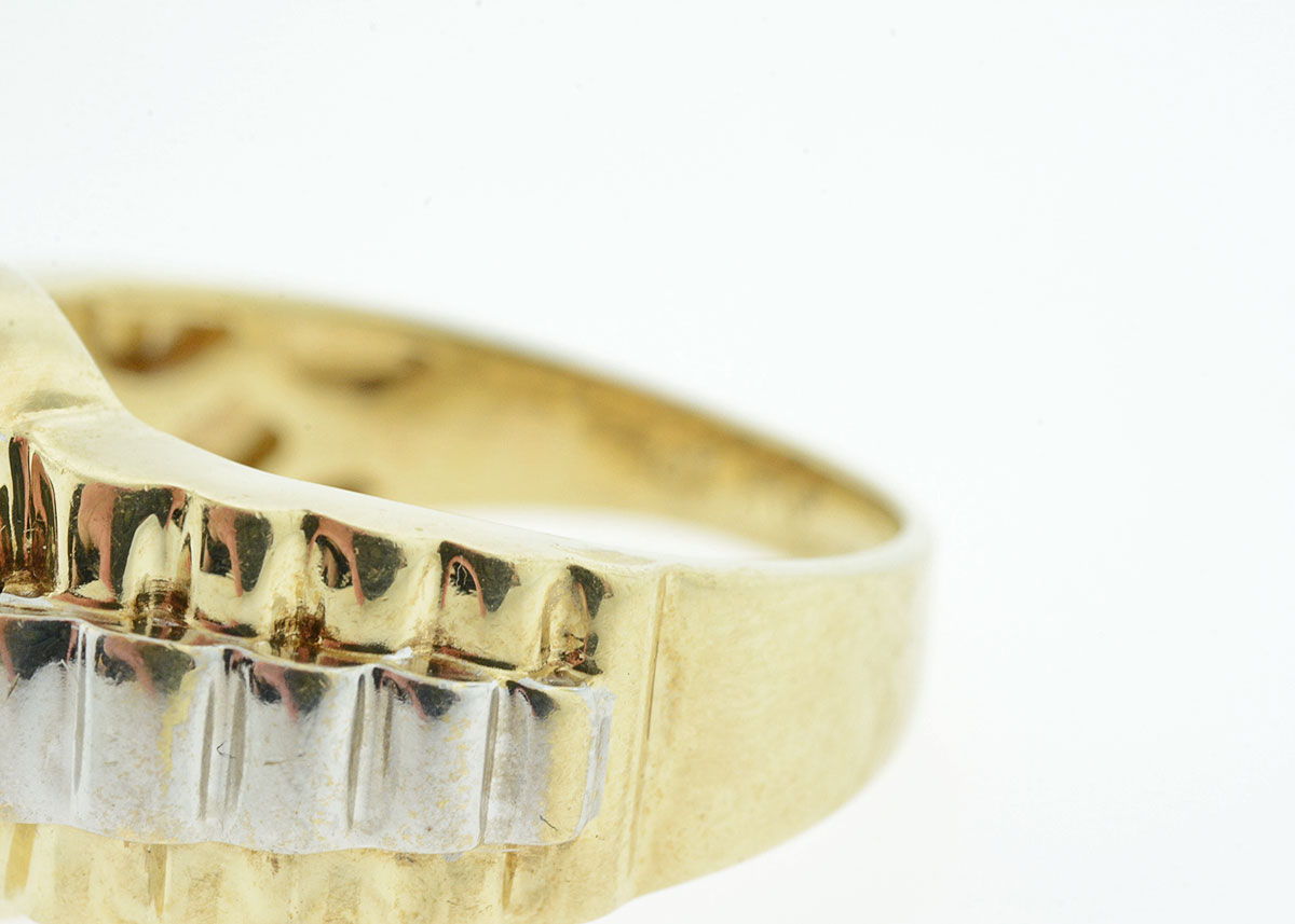 Men's Gold and Diamond Rolex Style Ring