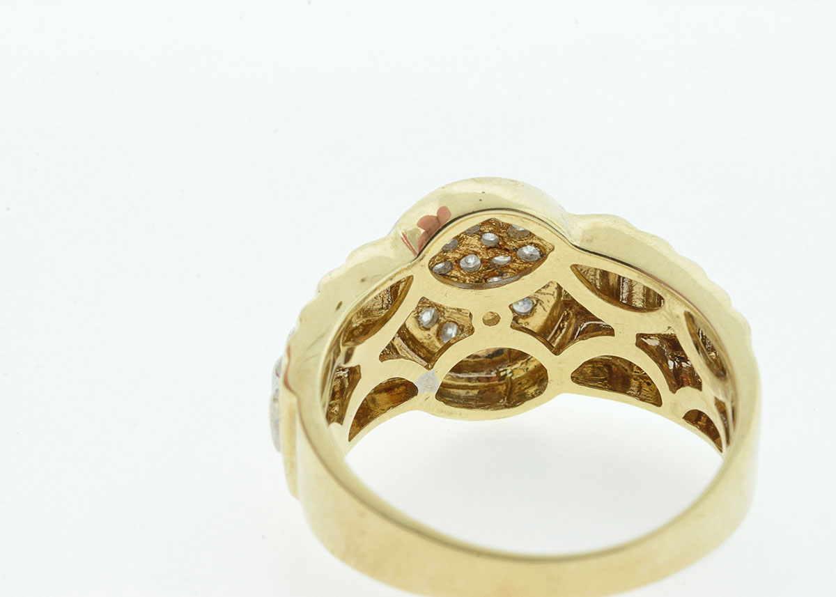 Men's Gold and Diamond Rolex Style Ring