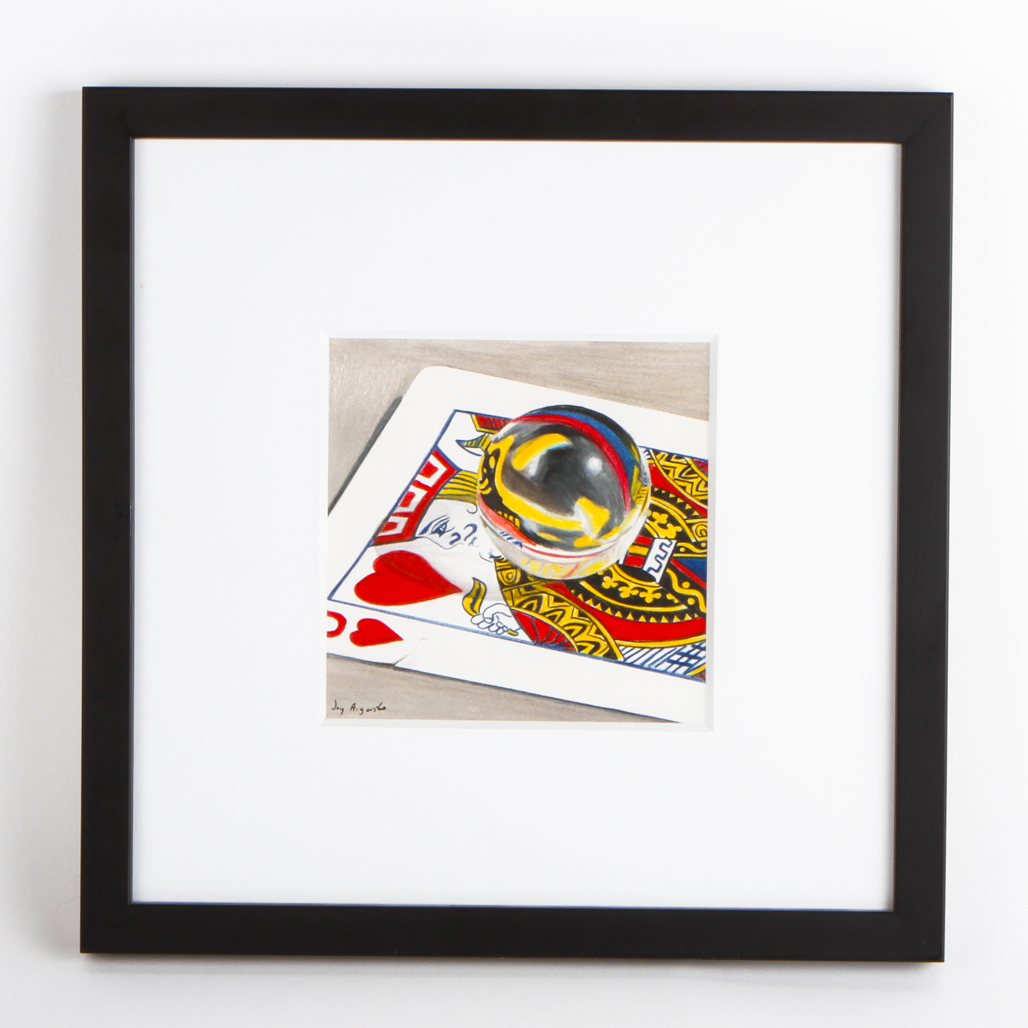 Joy Argento Signed Oil Pastel Drawing on Paper