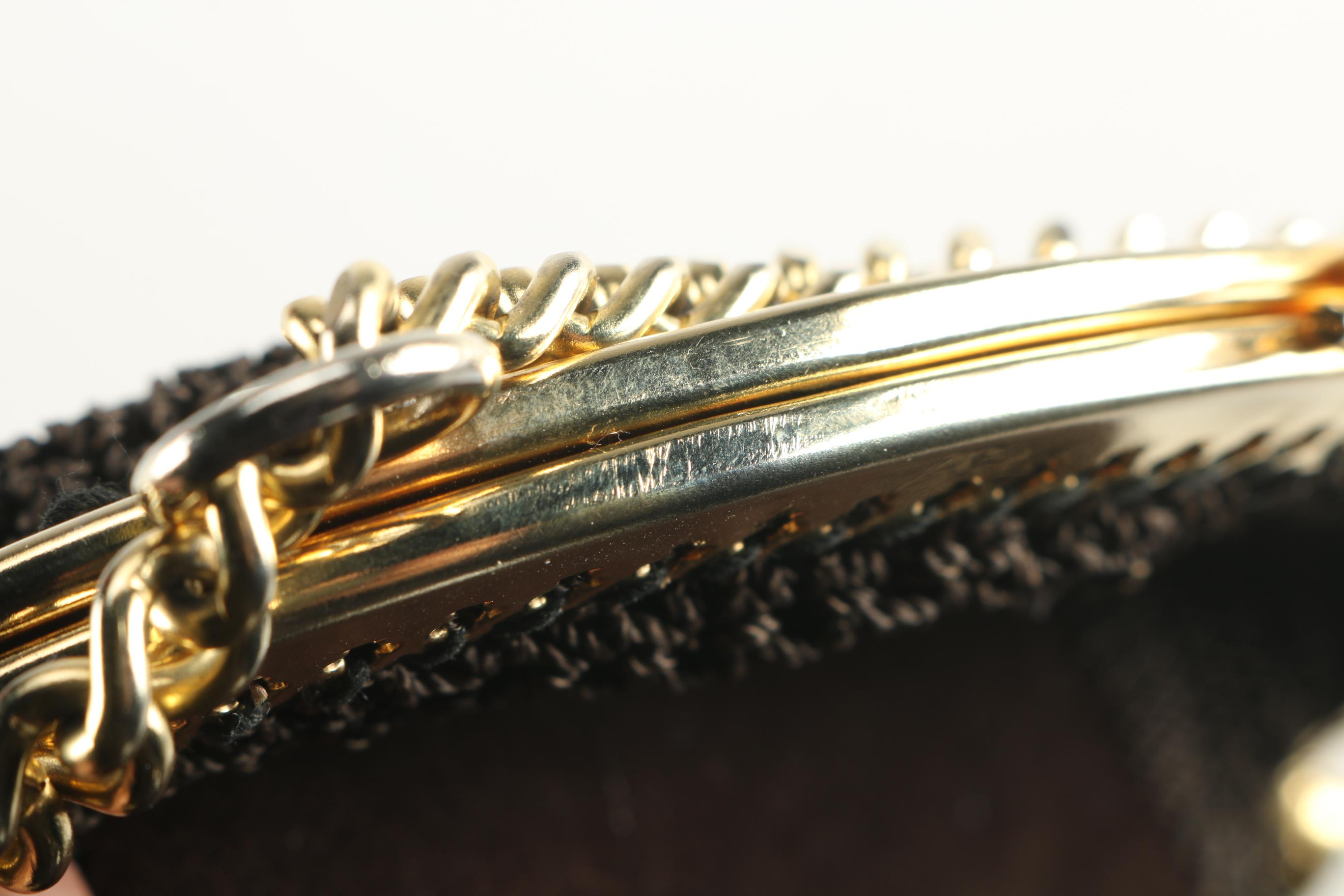 Italian Suede and Crocheted Purse by Solar