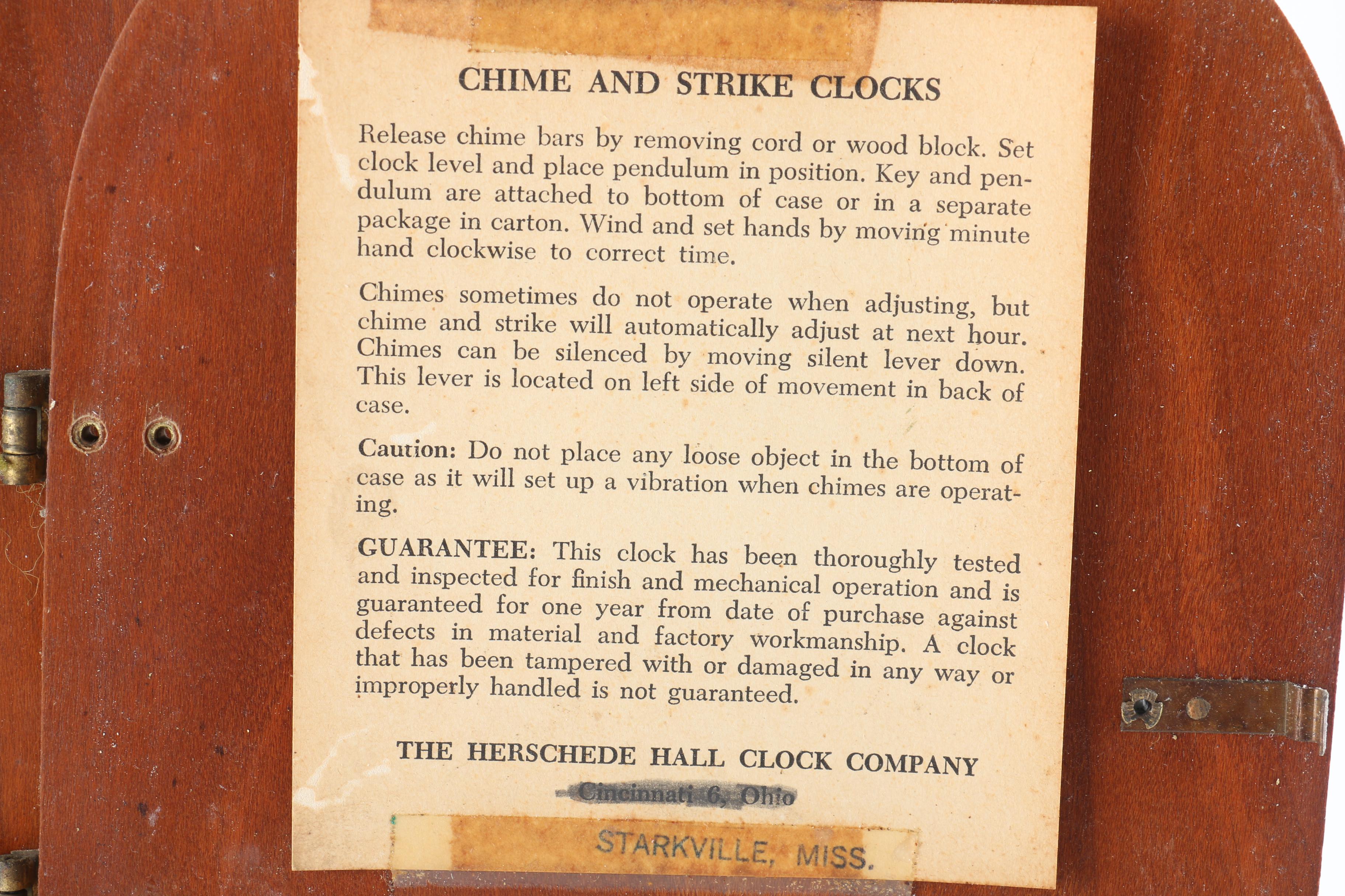 Herschede Mantel Clock