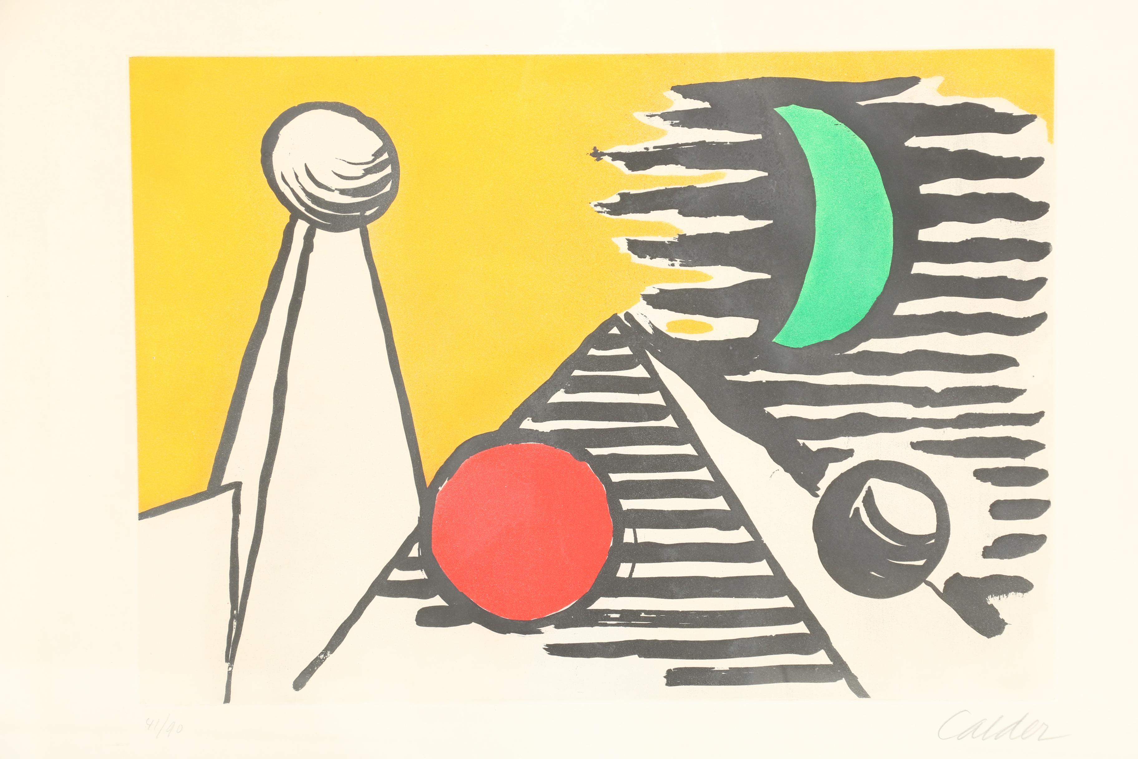 1961 Alexander Calder Limited Edition Aquatint Lithograph