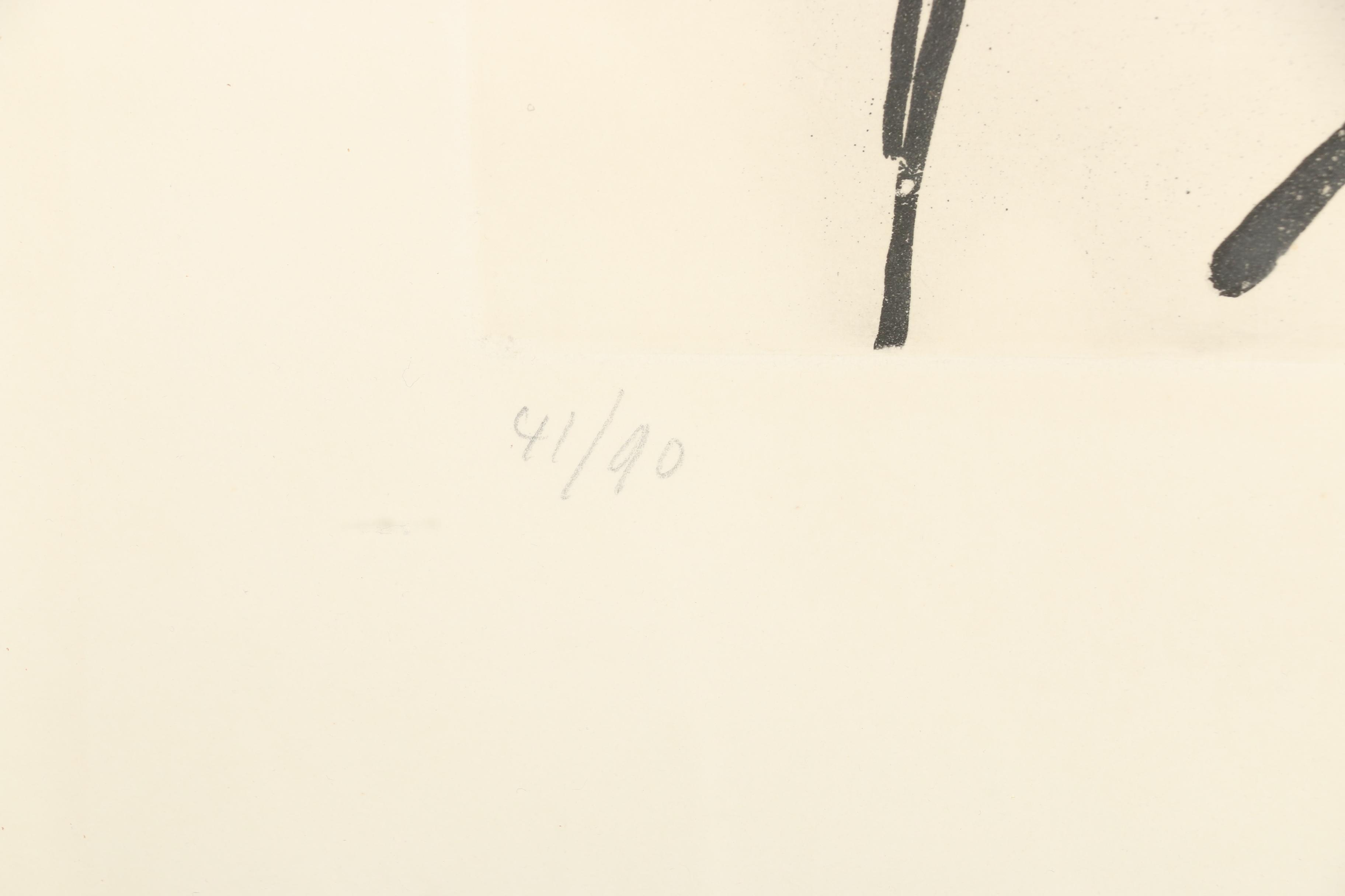 1961 Alexander Calder Limited Edition Aquatint Lithograph