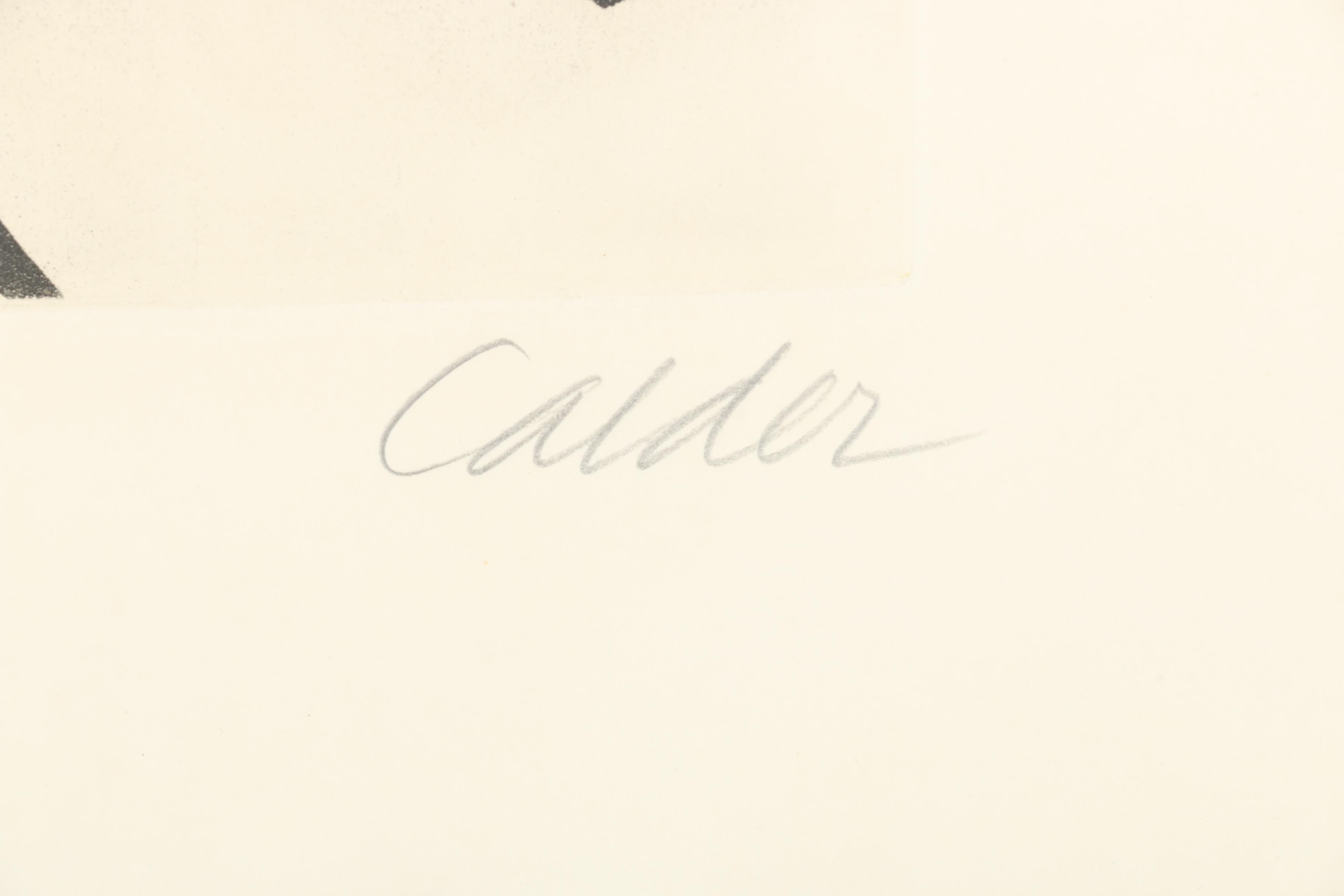 1961 Alexander Calder Limited Edition Aquatint Lithograph