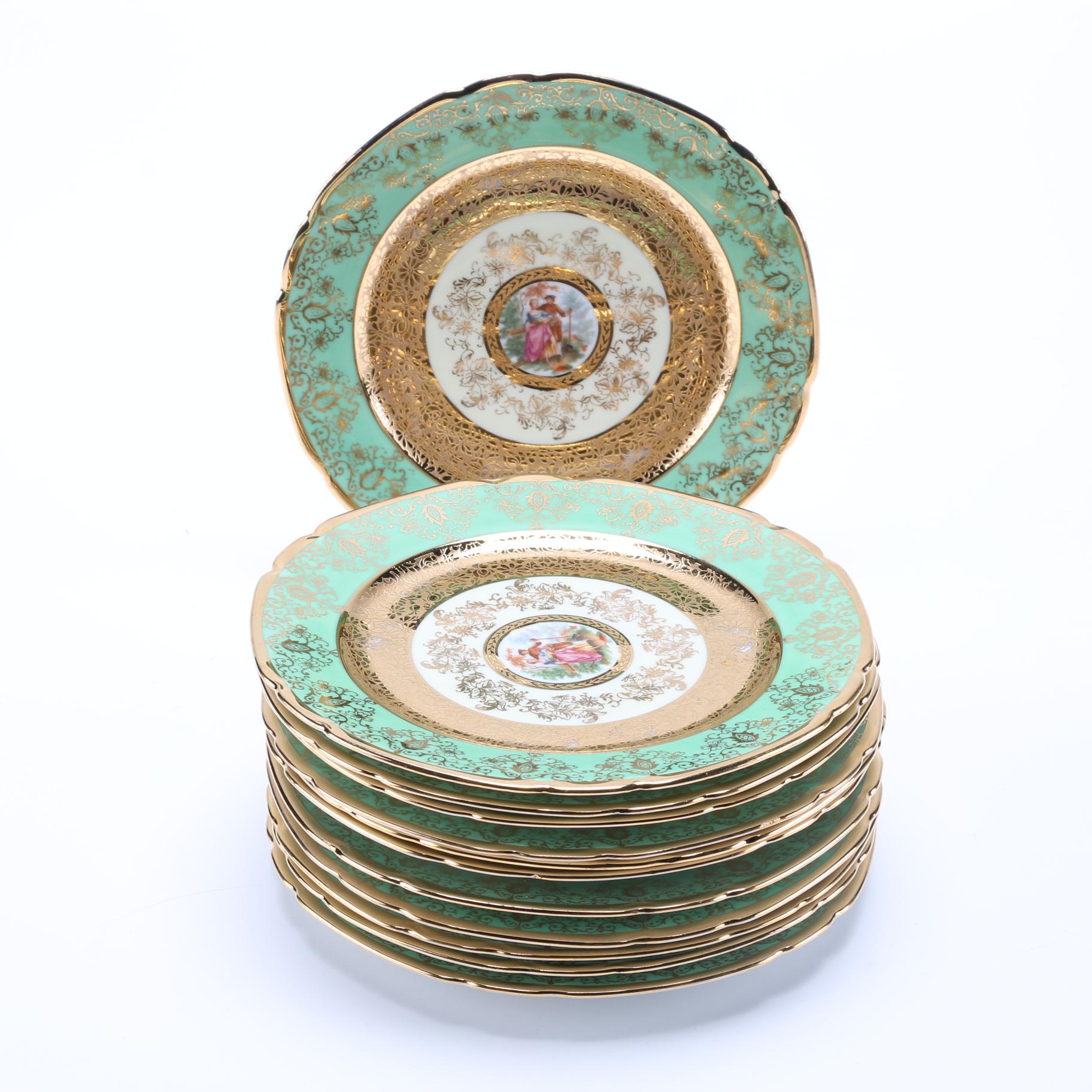 Victoria Czechoslovakia Le Mieux Style Salad Plates Circa 1940s