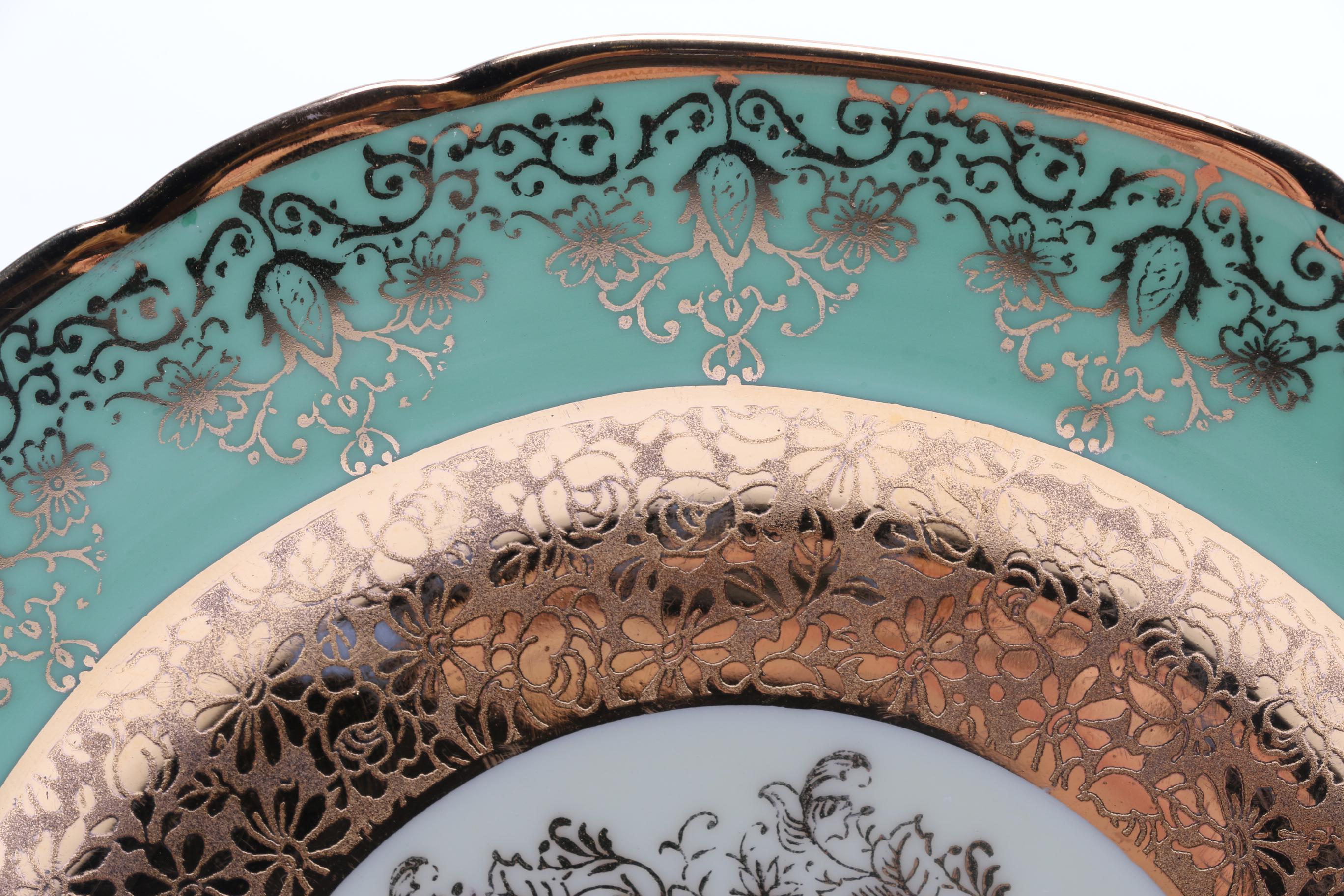 Victoria Czechoslovakia Le Mieux Style Salad Plates Circa 1940s