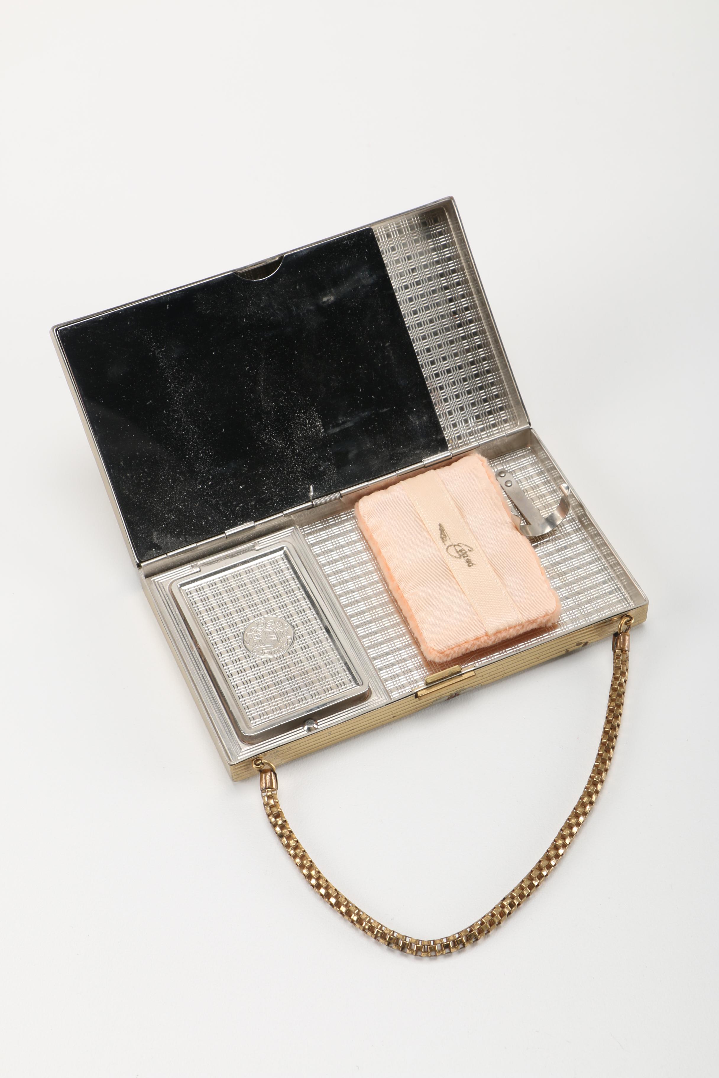 Three Gold Tone and Silver Tone Compacts