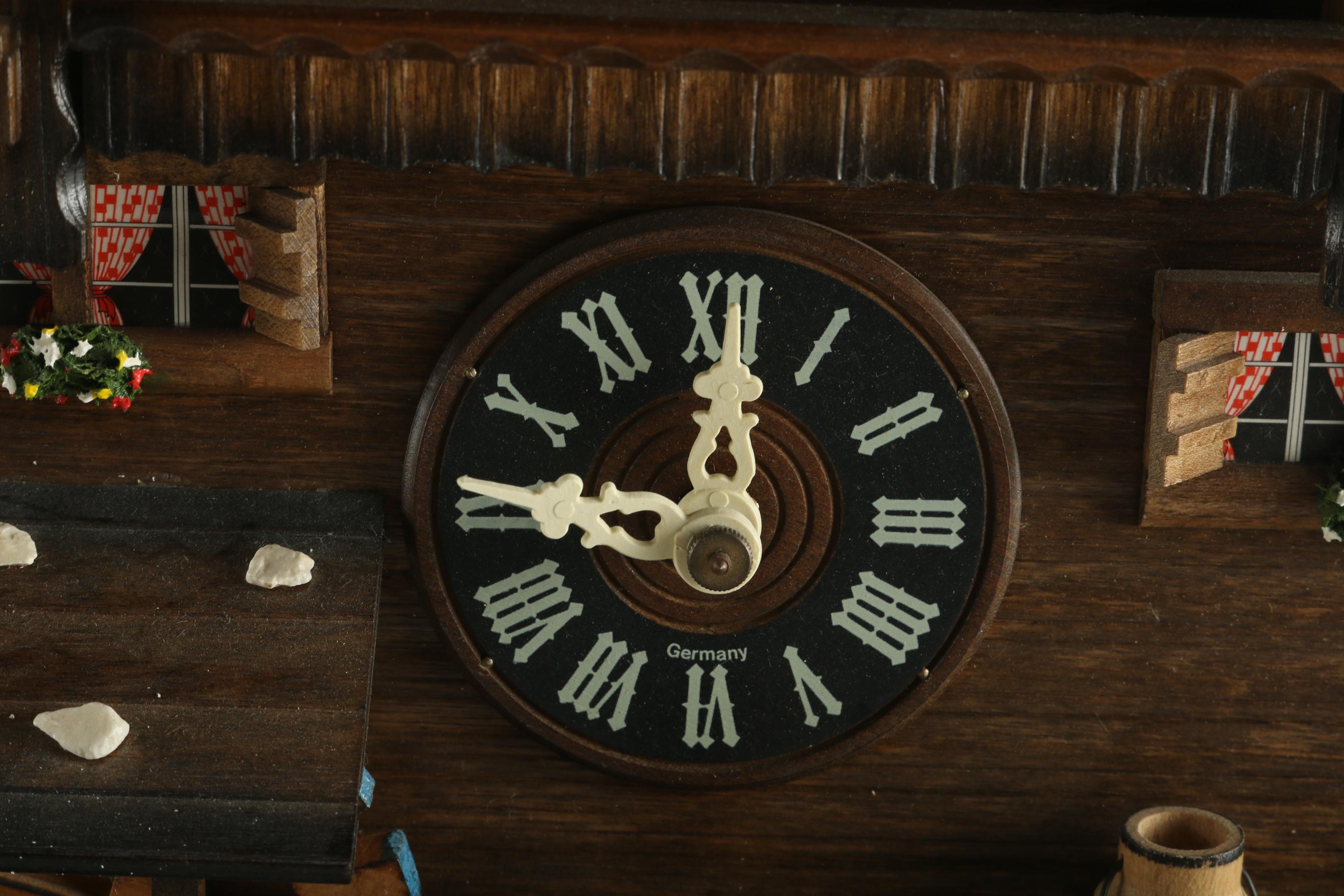 Romance German and Swiss Musical Cuckoo Clock