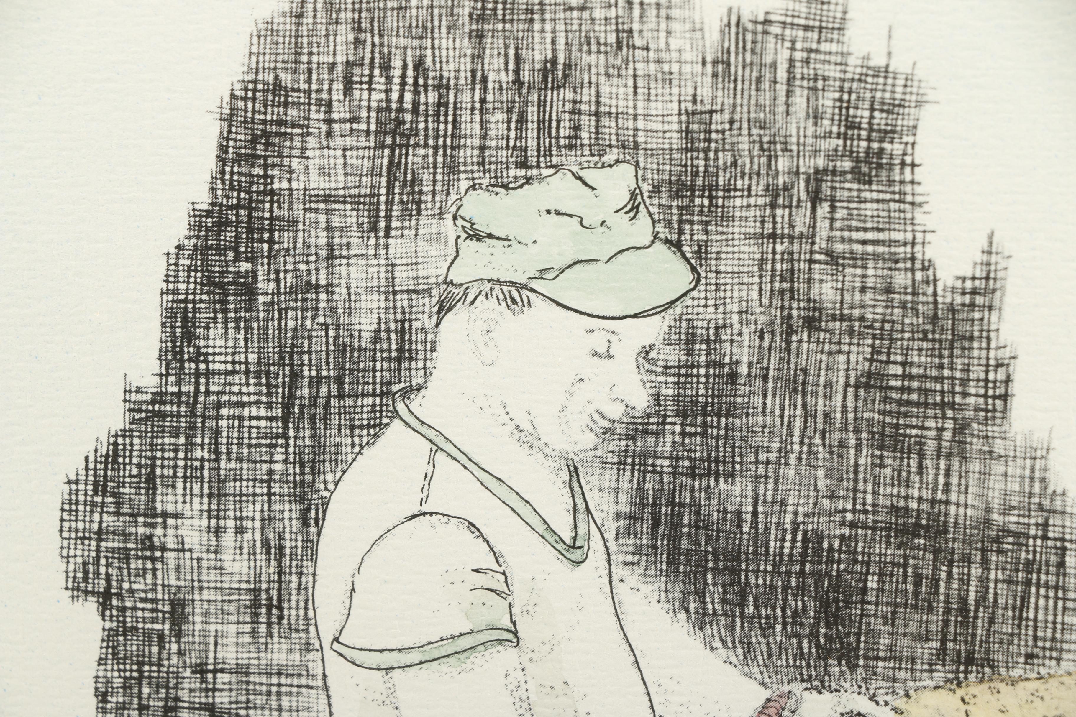 Margery Kawaller Limited Edition "Matzah Baker" Offset Lithograph