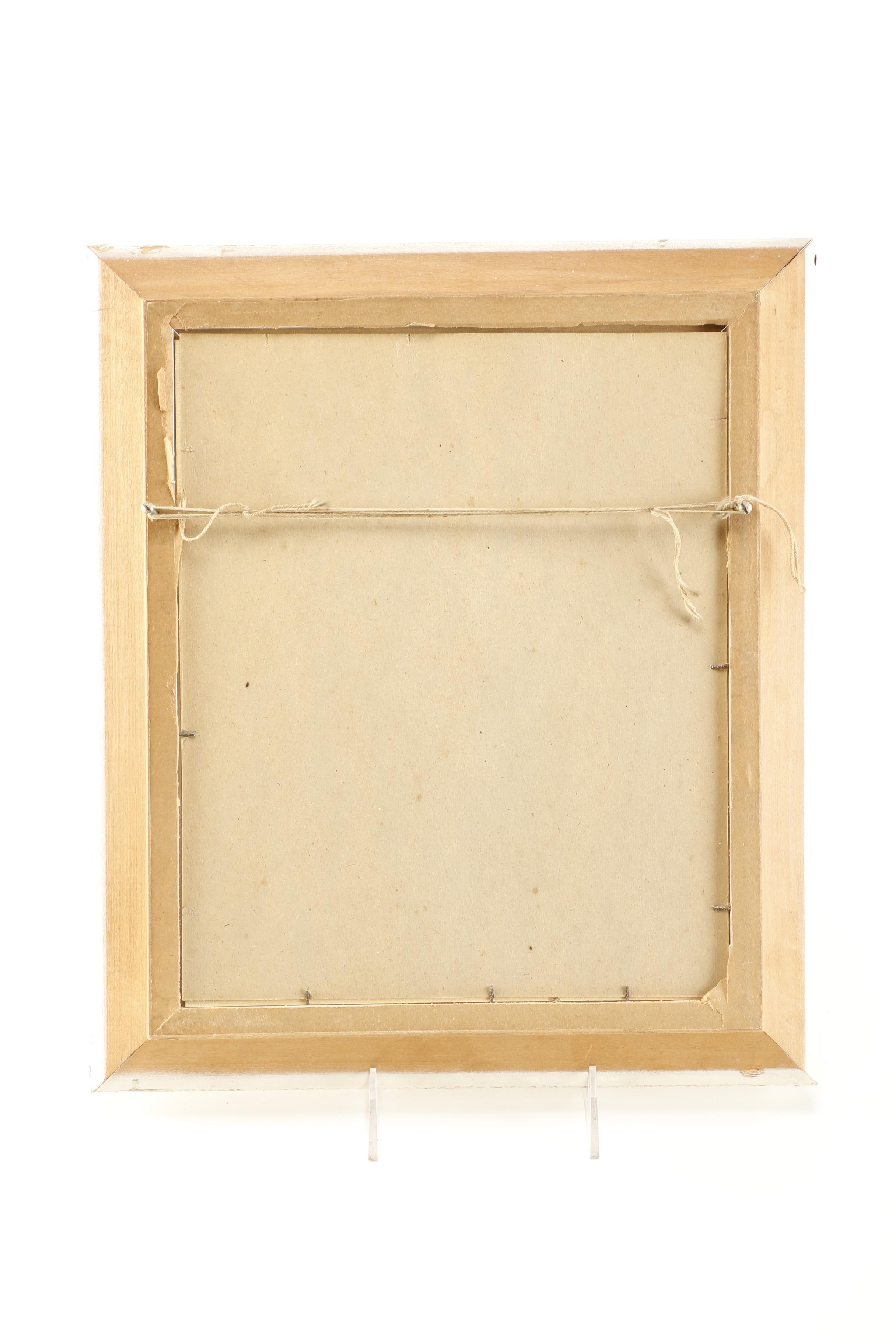 Original Signed Watercolor of East Asian Man With Lantern