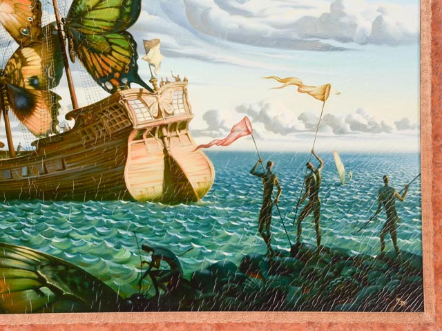Vladimir Kush Signed Limited Edition Offset Lithograph on Canvas "Departure of the Winged Ship"