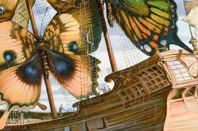Vladimir Kush Signed Limited Edition Offset Lithograph on Canvas "Departure of the Winged Ship"