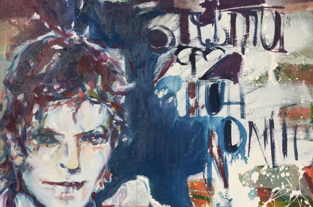 Signed Original 1981 Acrylic on Canvas "David Bowie: Changes II"
