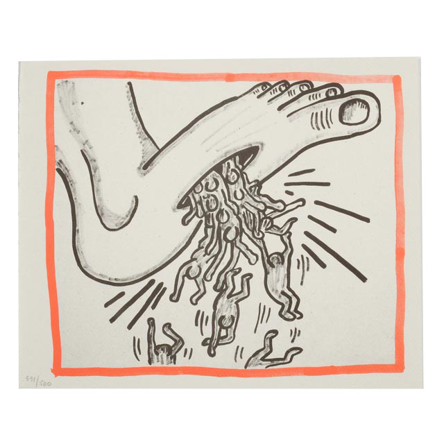 Keith Haring Limited Edition Print from "Against All Odds: 20 Drawings - Oct. 3 1989"