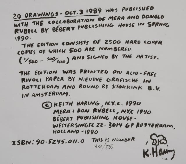 Keith Haring Limited Edition Print from "Against All Odds: 20 Drawings - Oct. 3 1989"