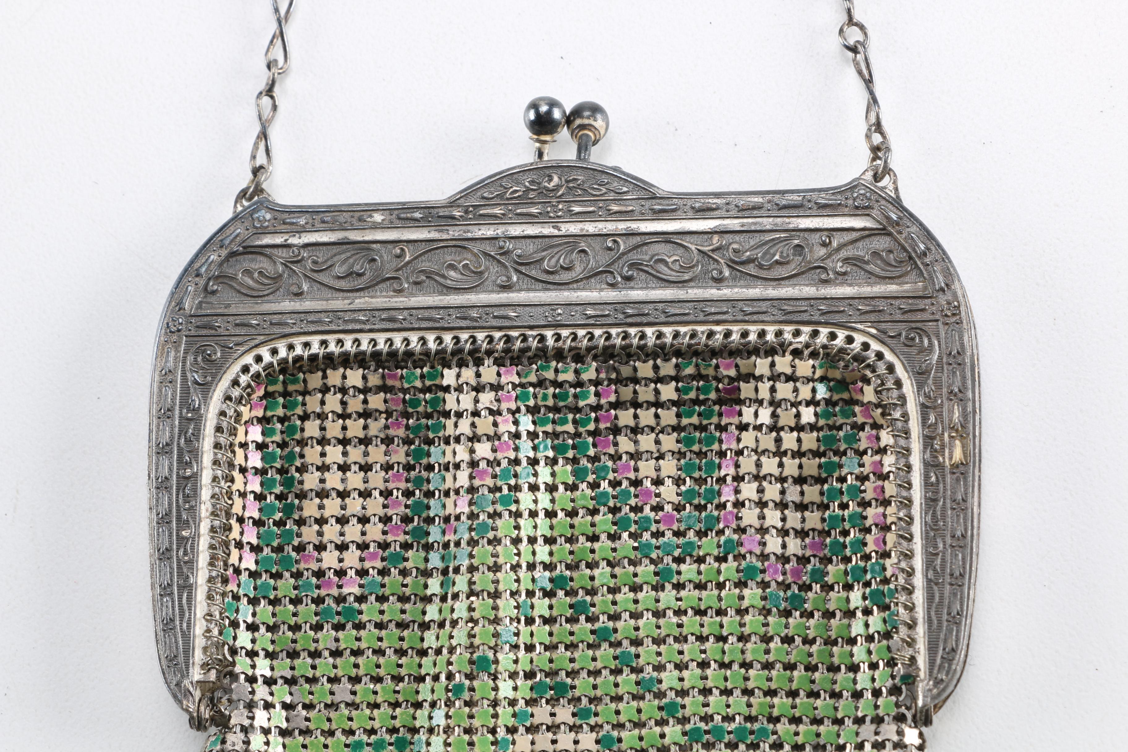 Three Vintage Art Deco Style Flapper Mesh Purses Including Whiting and Davis