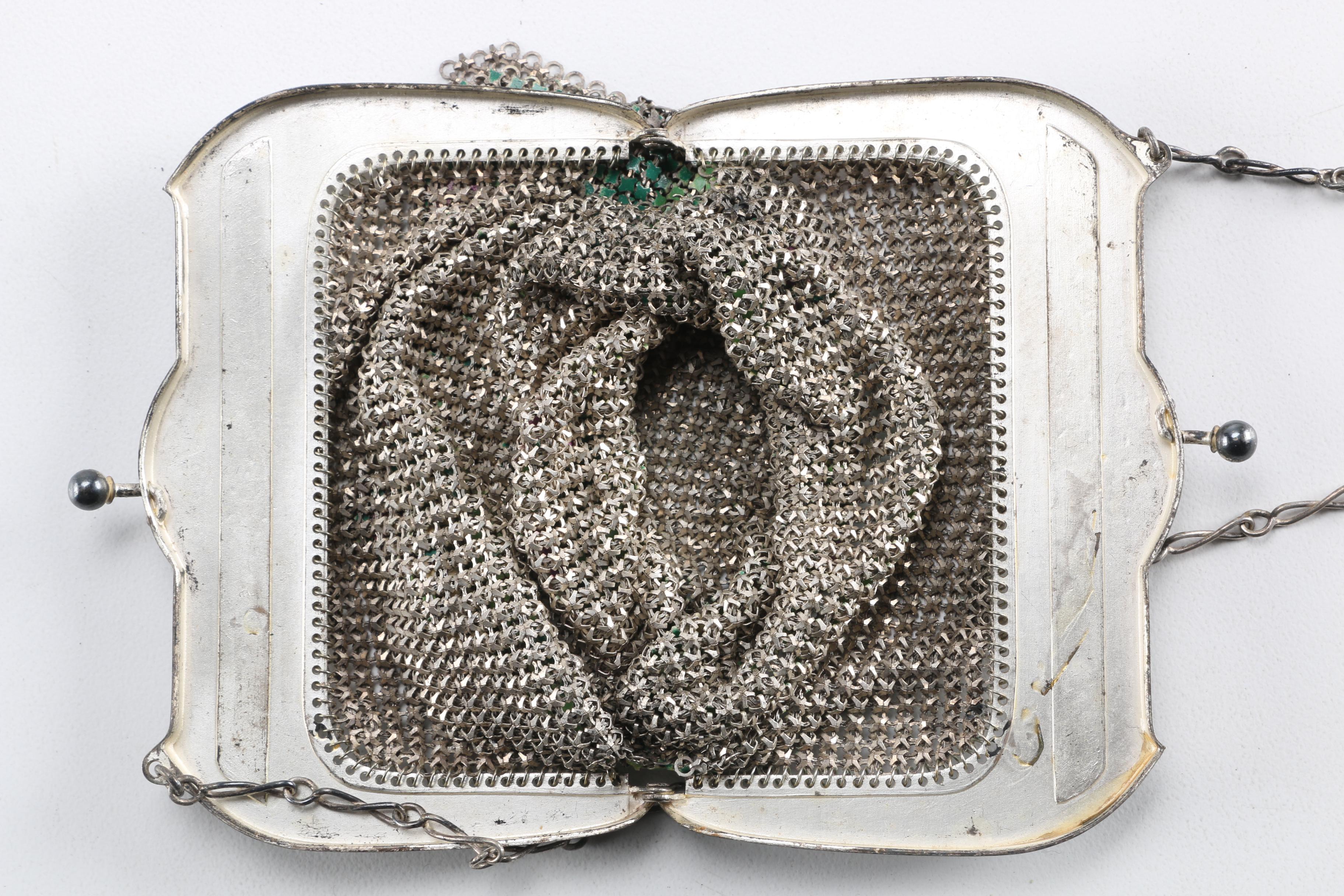 Three Vintage Art Deco Style Flapper Mesh Purses Including Whiting and Davis