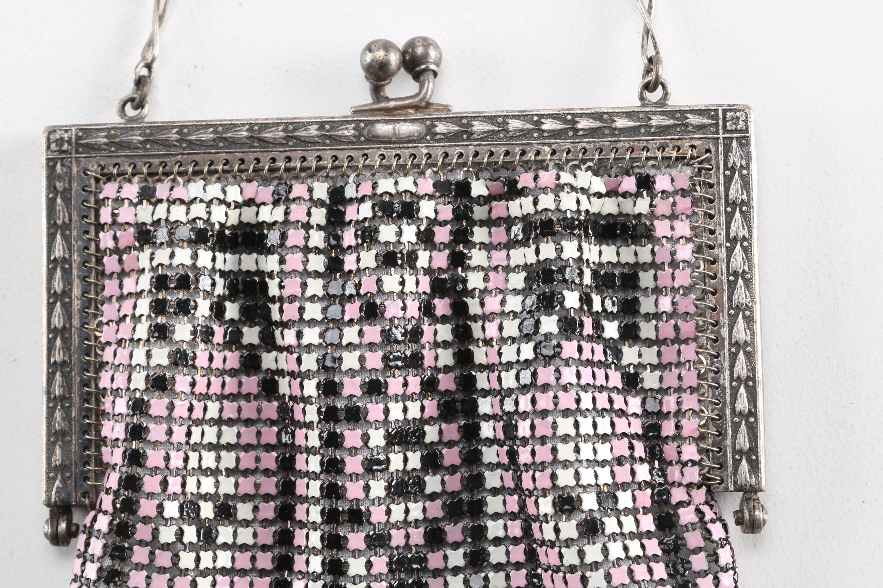 Three Vintage Art Deco Style Flapper Mesh Purses Including Whiting and Davis