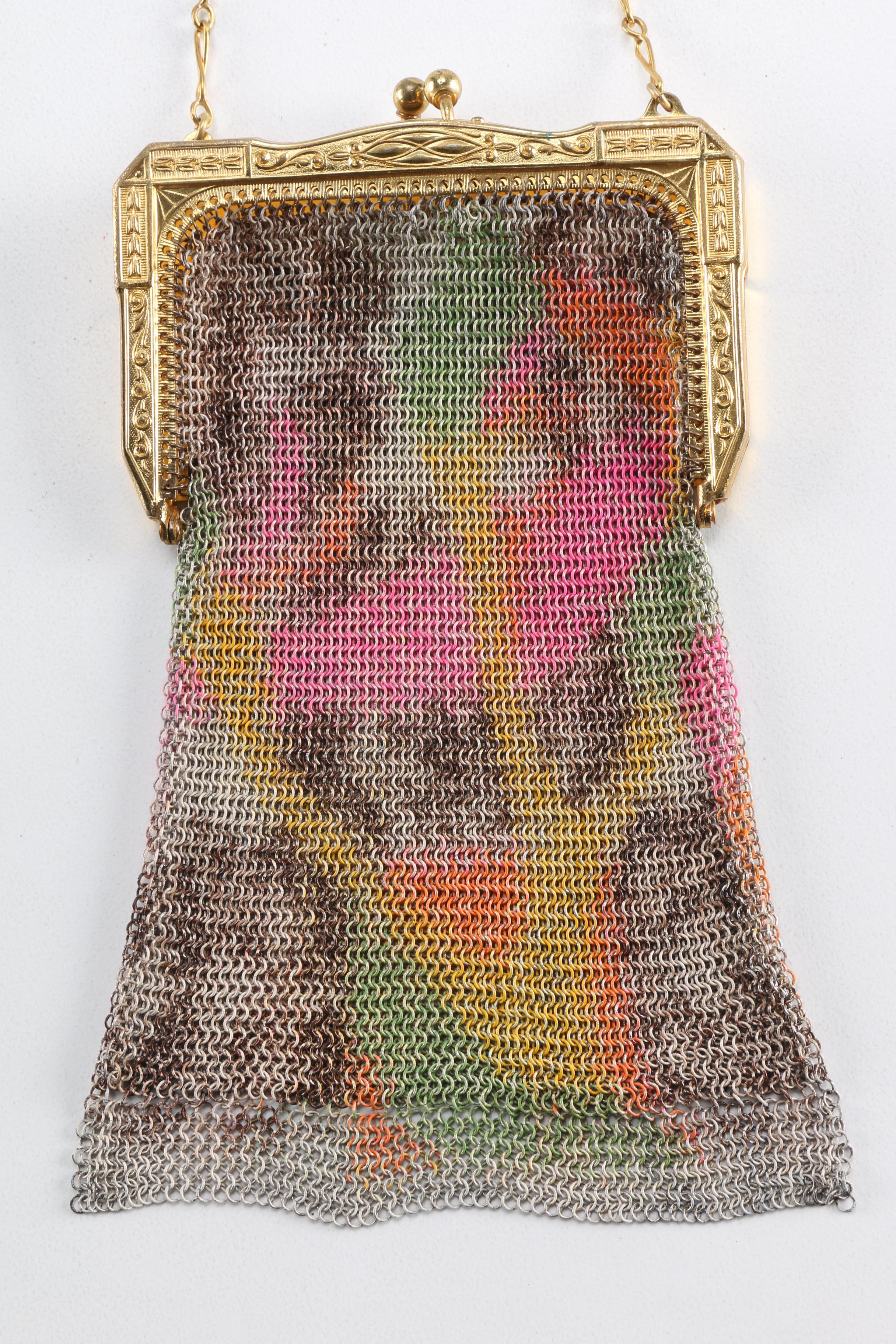 Three Vintage Art Deco Style Flapper Mesh Purses Including Whiting and Davis