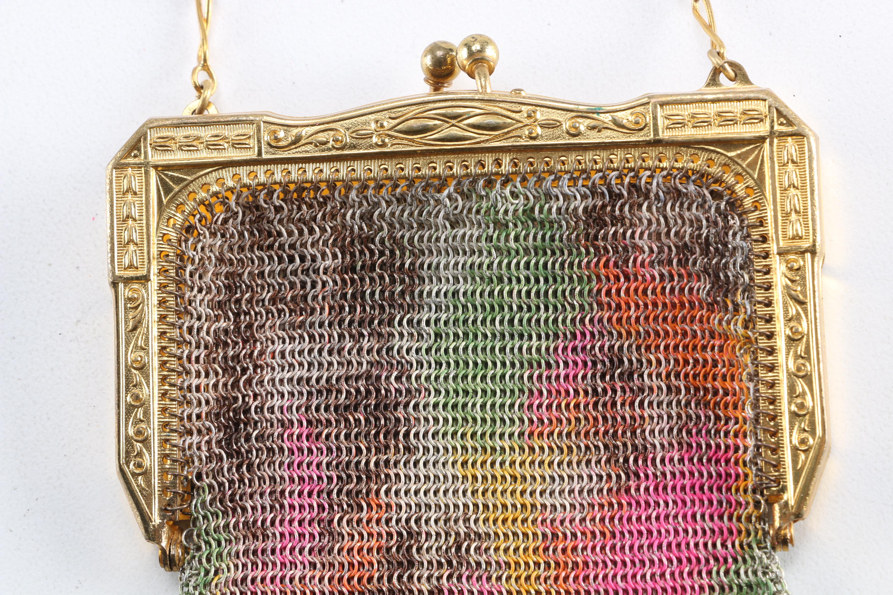 Three Vintage Art Deco Style Flapper Mesh Purses Including Whiting and Davis