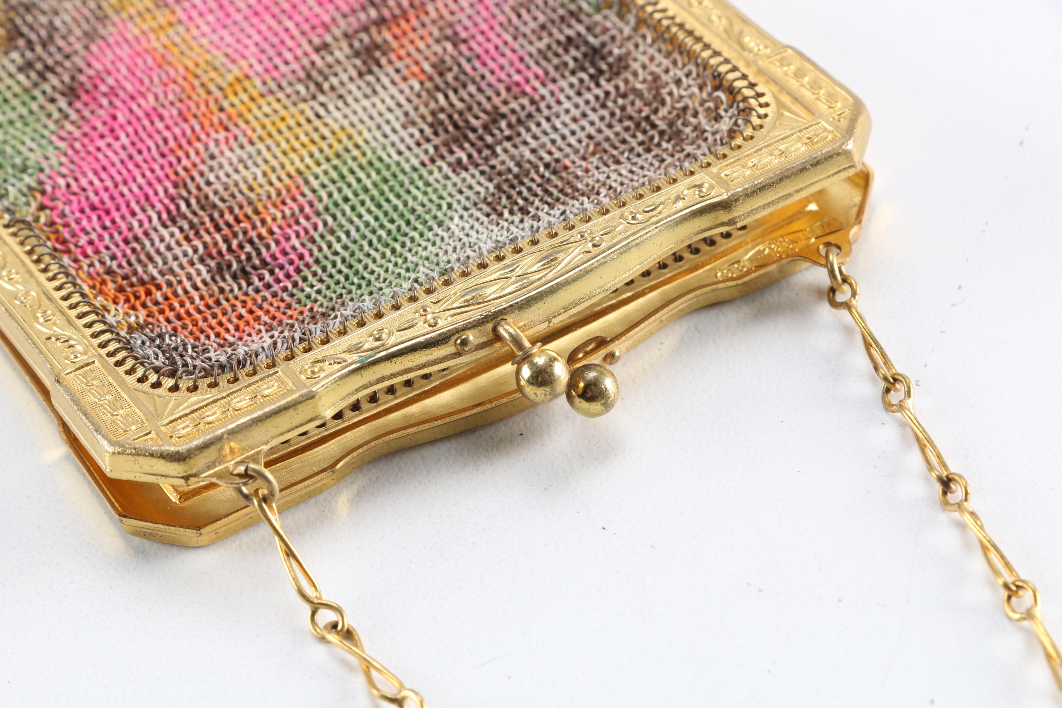 Three Vintage Art Deco Style Flapper Mesh Purses Including Whiting and Davis