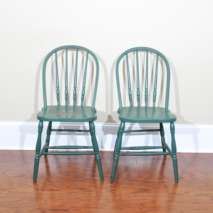 Pair of Vintage Painted Side Chairs