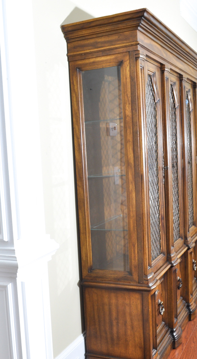 Fruitwood Lighted China Cabinet