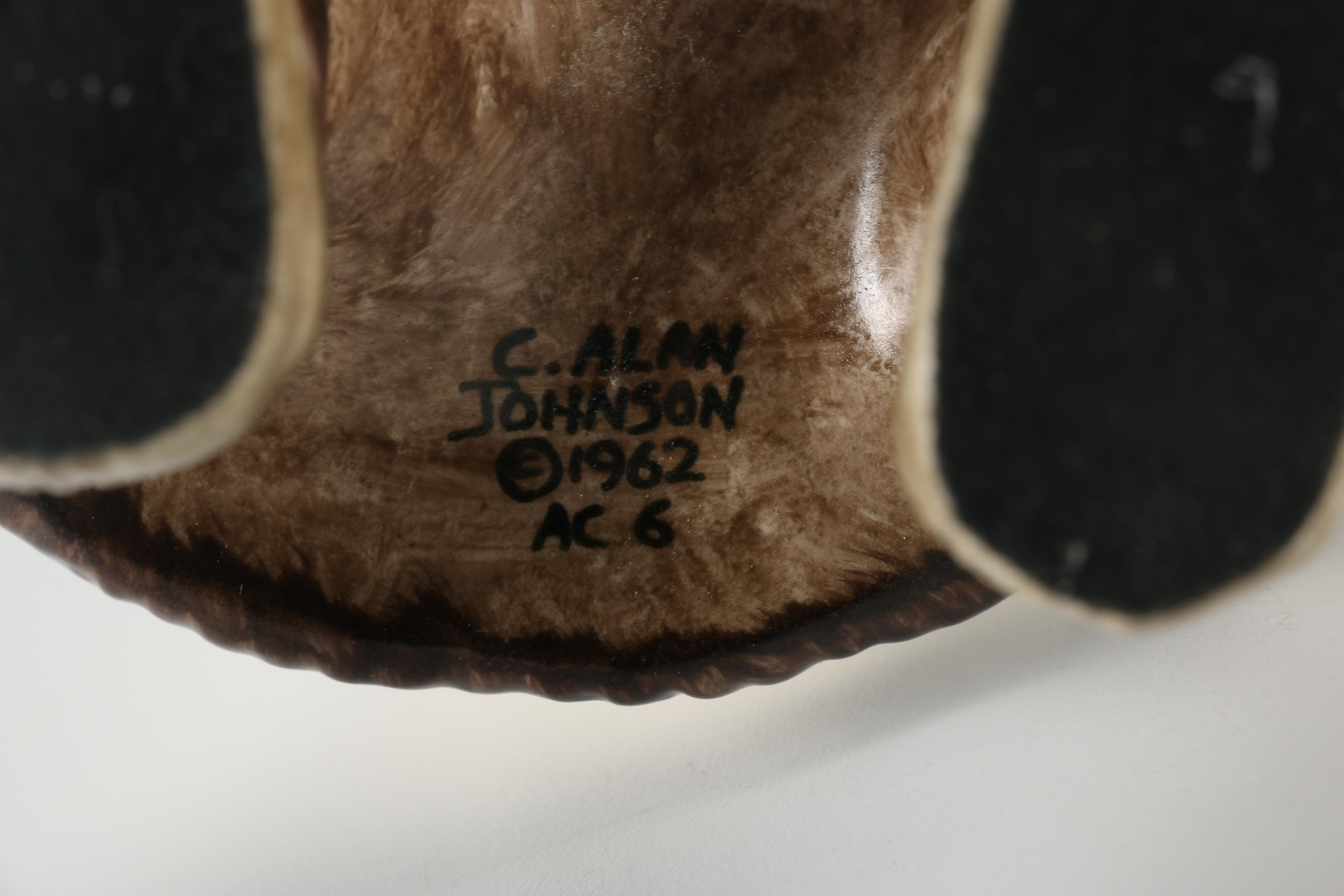 A C. Alan Johnson Ceramic Inuit Figure