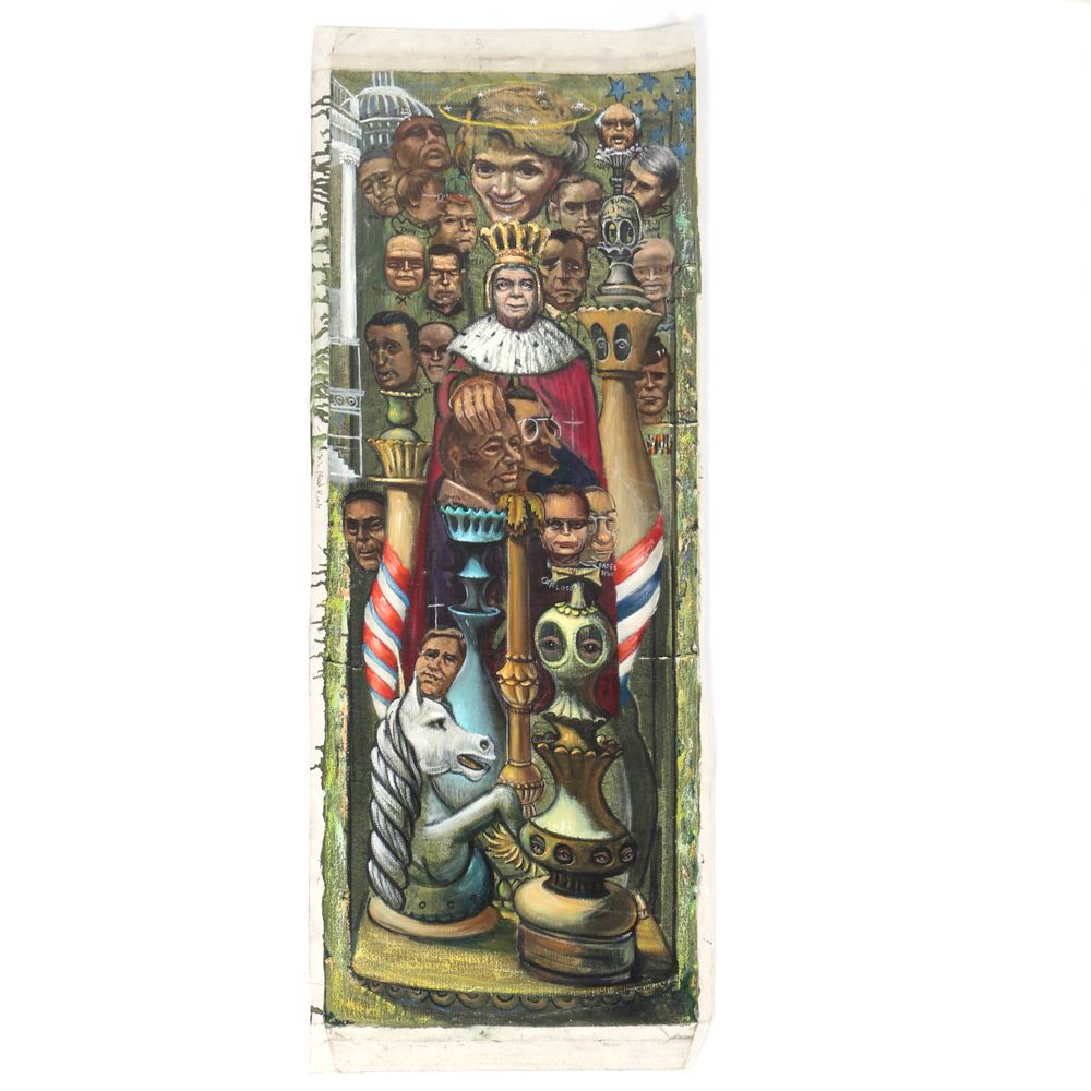 Albert Pels Oil Painting on Unstretched Canvas "The Mad King"