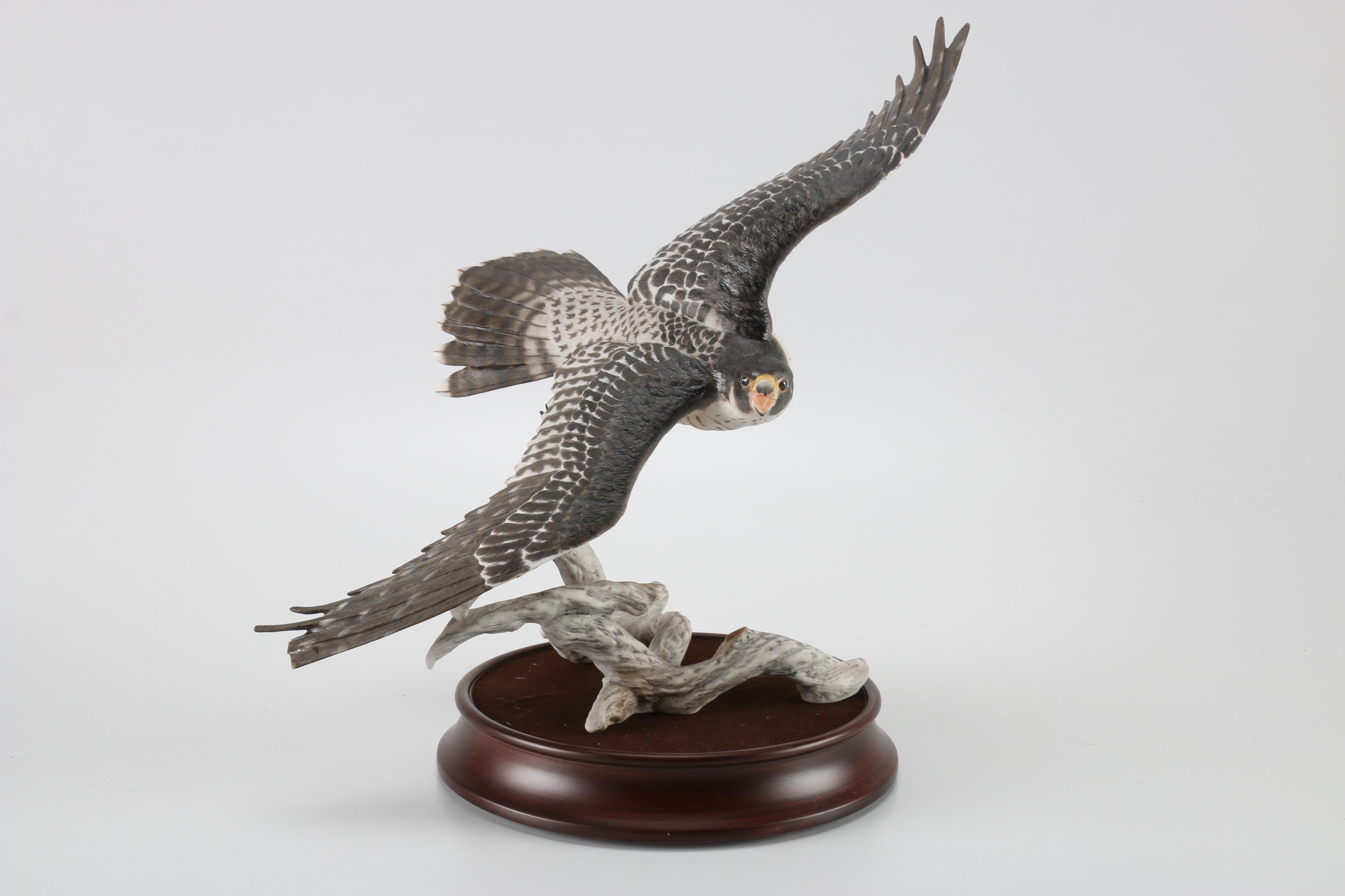 Franklin Mint Porcelain Falcon Figurine