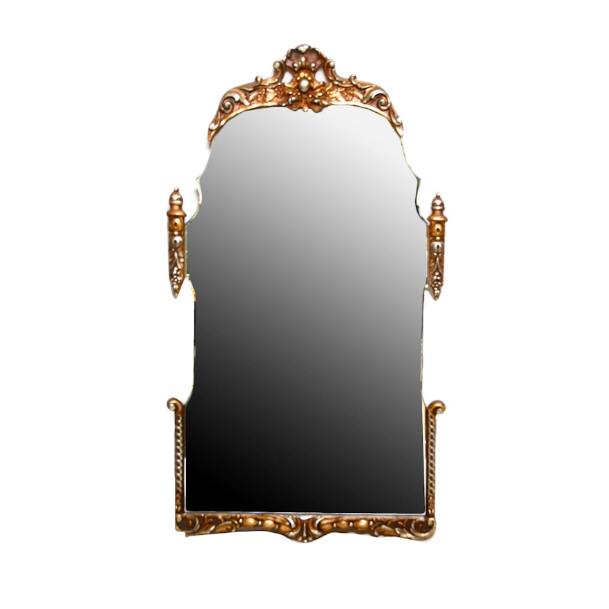 Hollywood Regency Style Gold Toned Mirror
