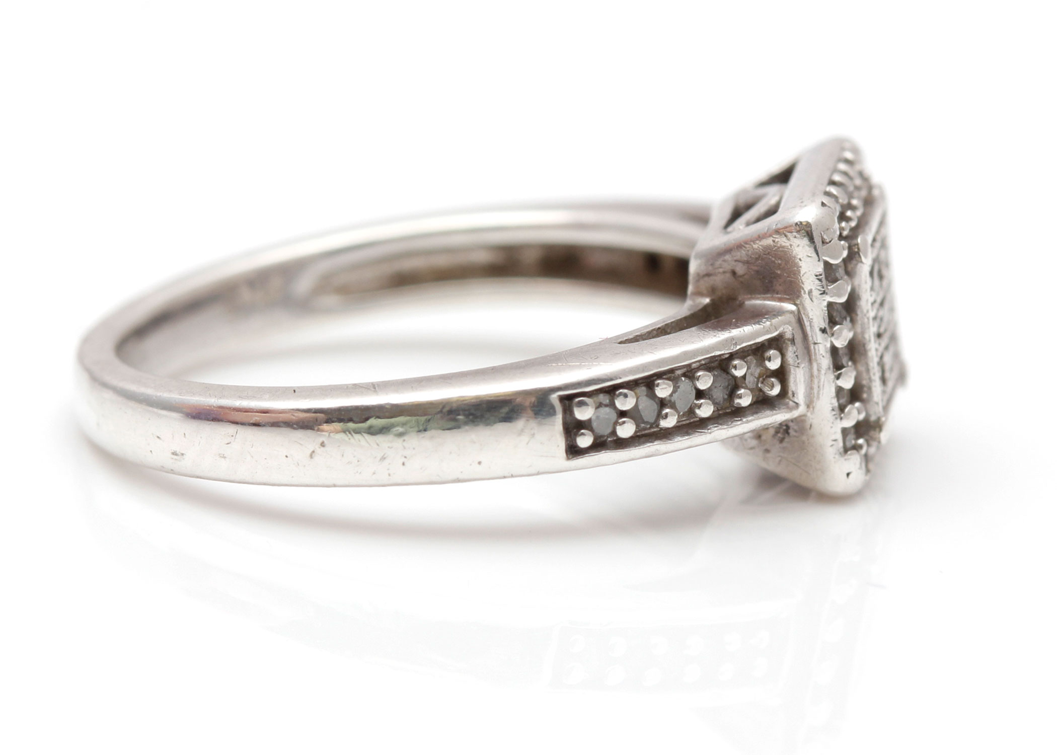 Sterling Silver Diamond Ring