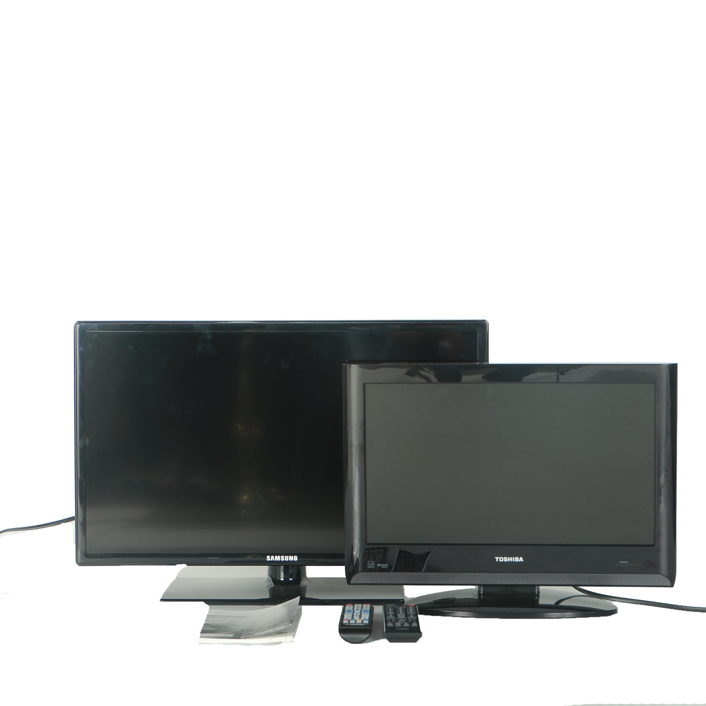 Samsung and Toshiba Flat Screen Televisions
