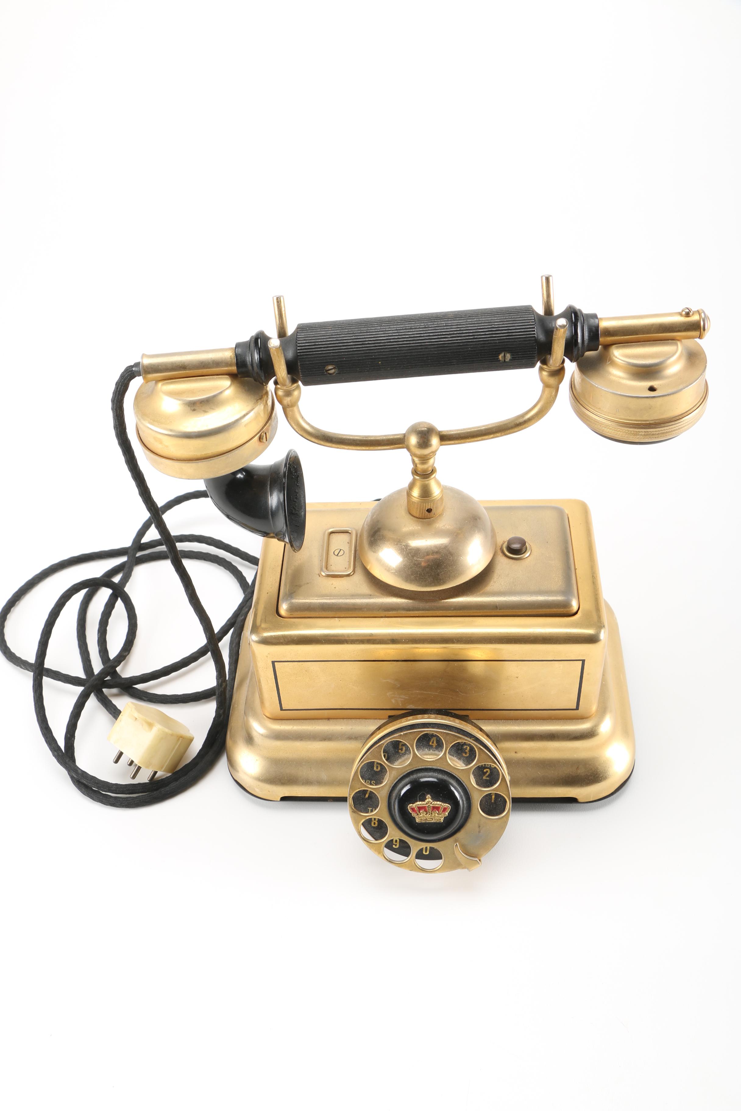 Mid-Century L.M. Ericcson Rotary Dial Telephone