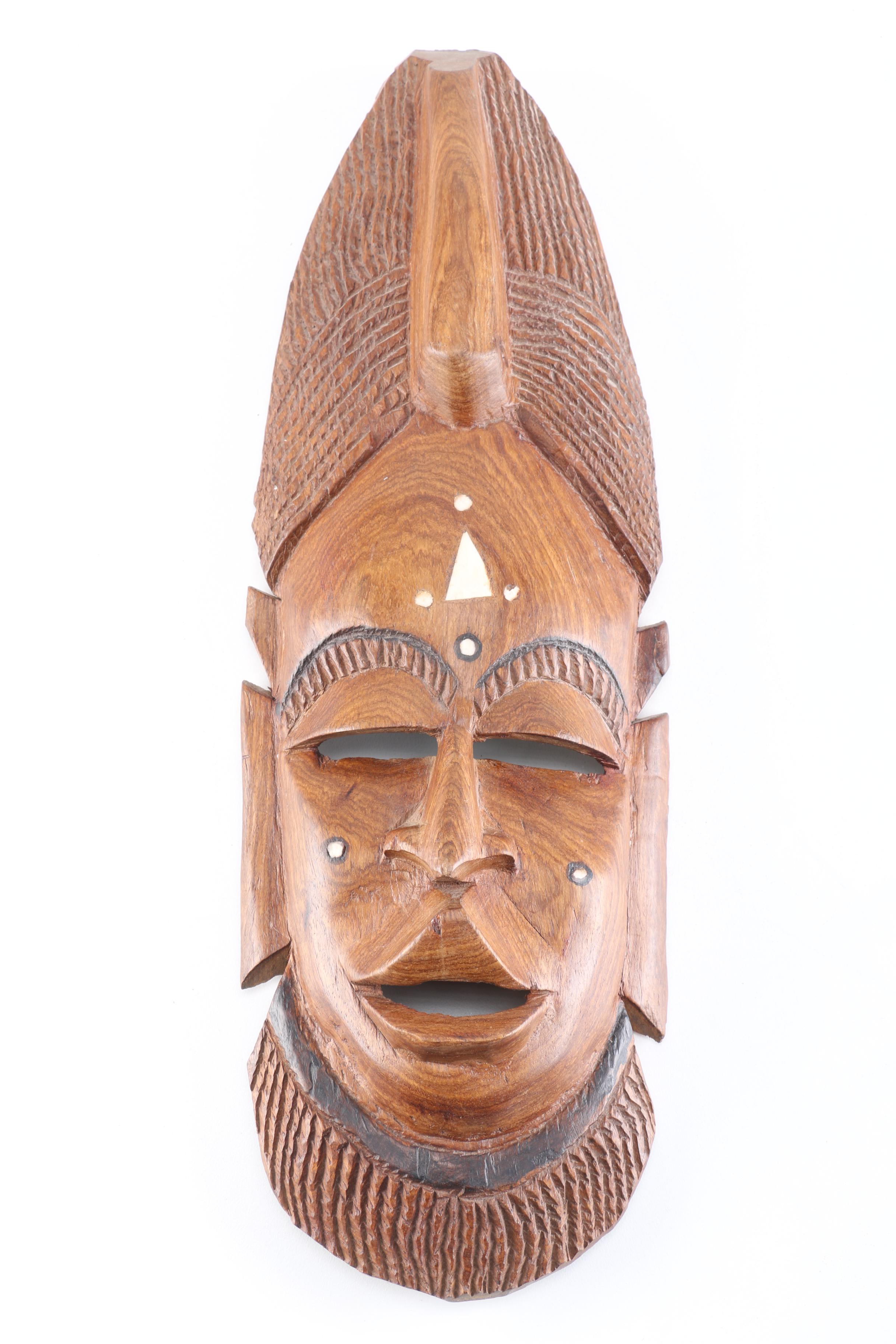 Hand-Carved Wooden Mask
