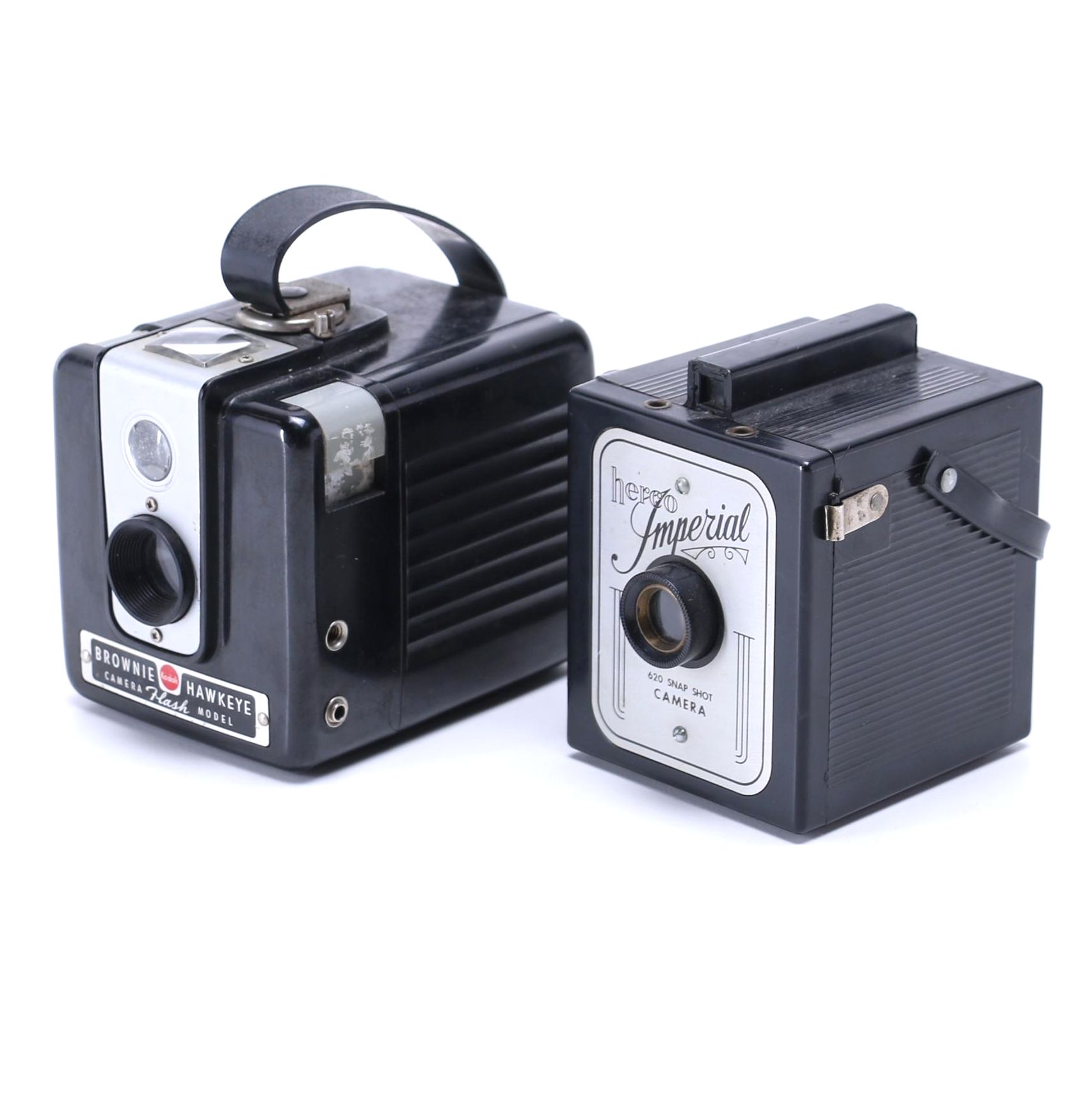 Kodak Brownie Hawkeye and Herco Imperial 620 Snap Shot Cameras
