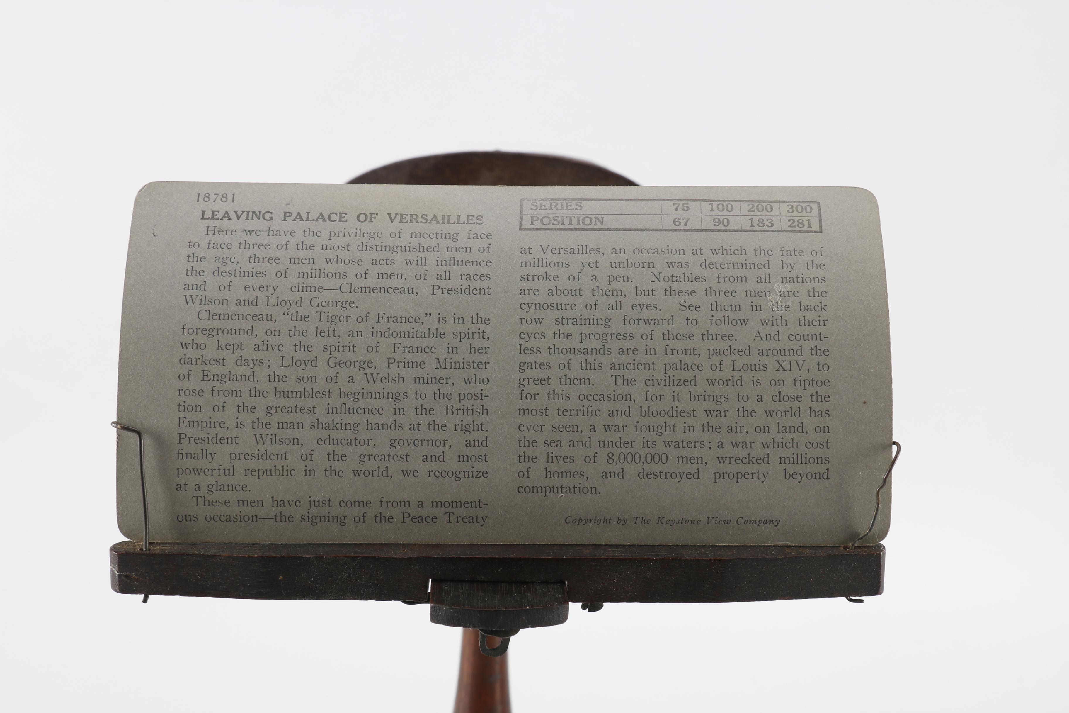 Stereoscope with World War I Stereo Cards