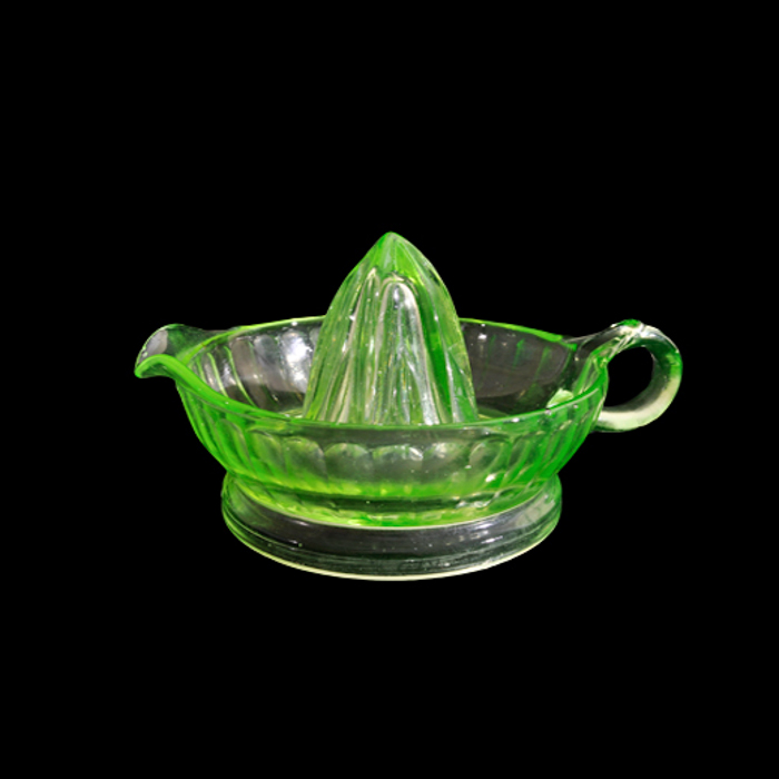 Vintage Vaseline Glass Reamer Juicer