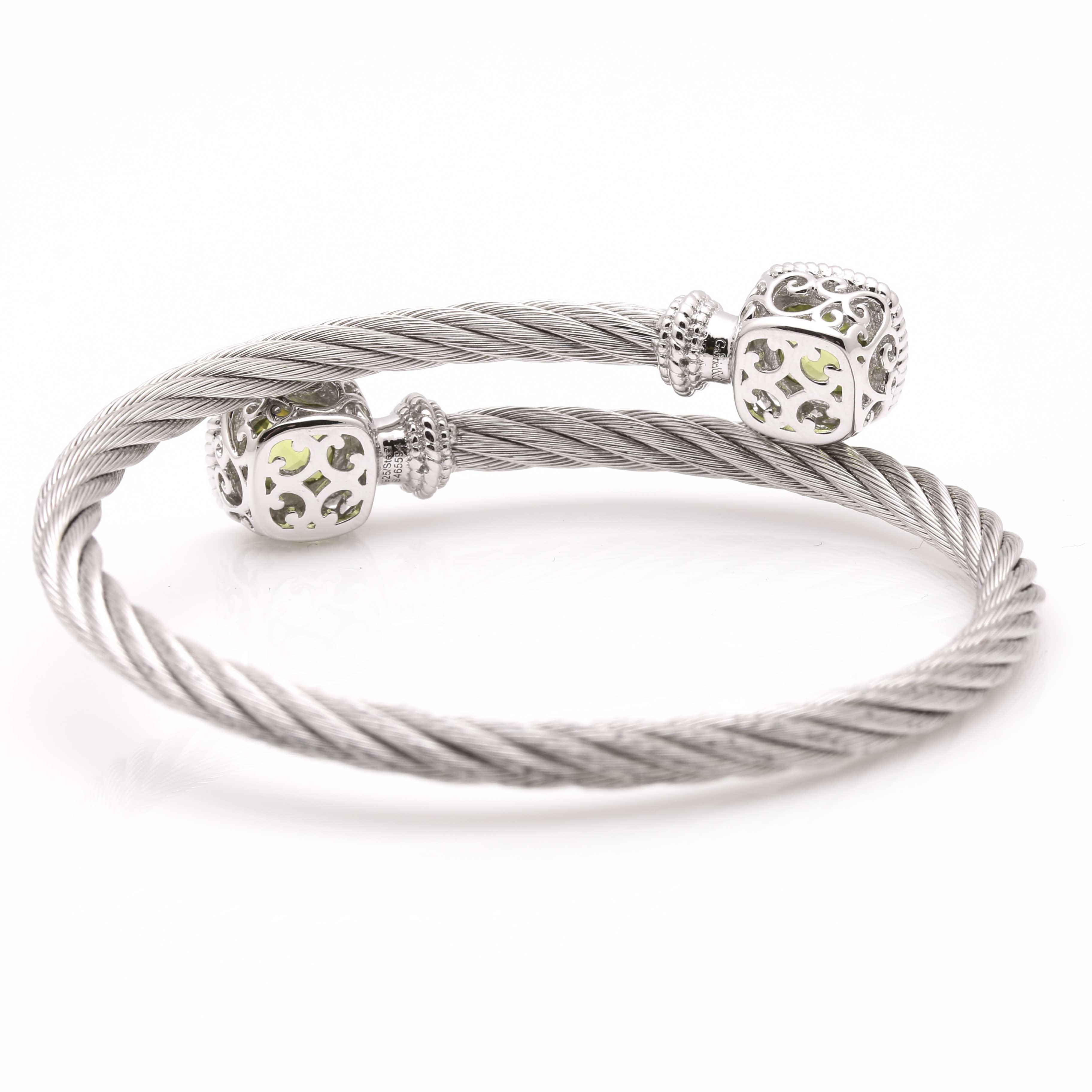 Sterling Silver Gabriel & Co. Bracelet With Peridot