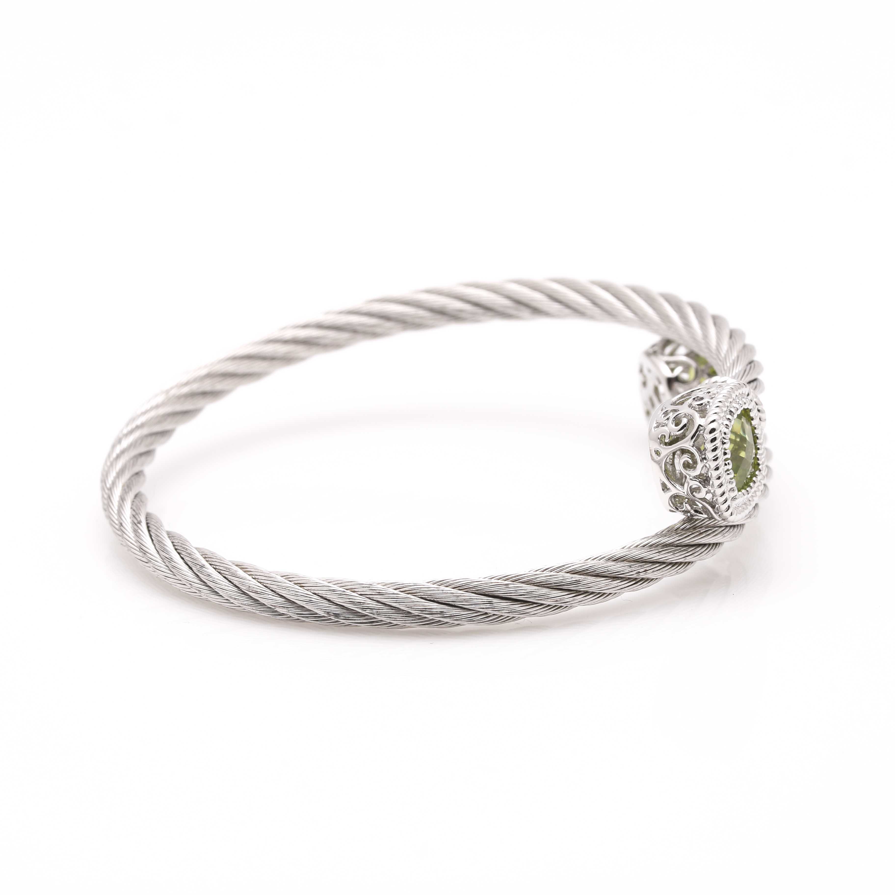 Sterling Silver Gabriel & Co. Bracelet With Peridot
