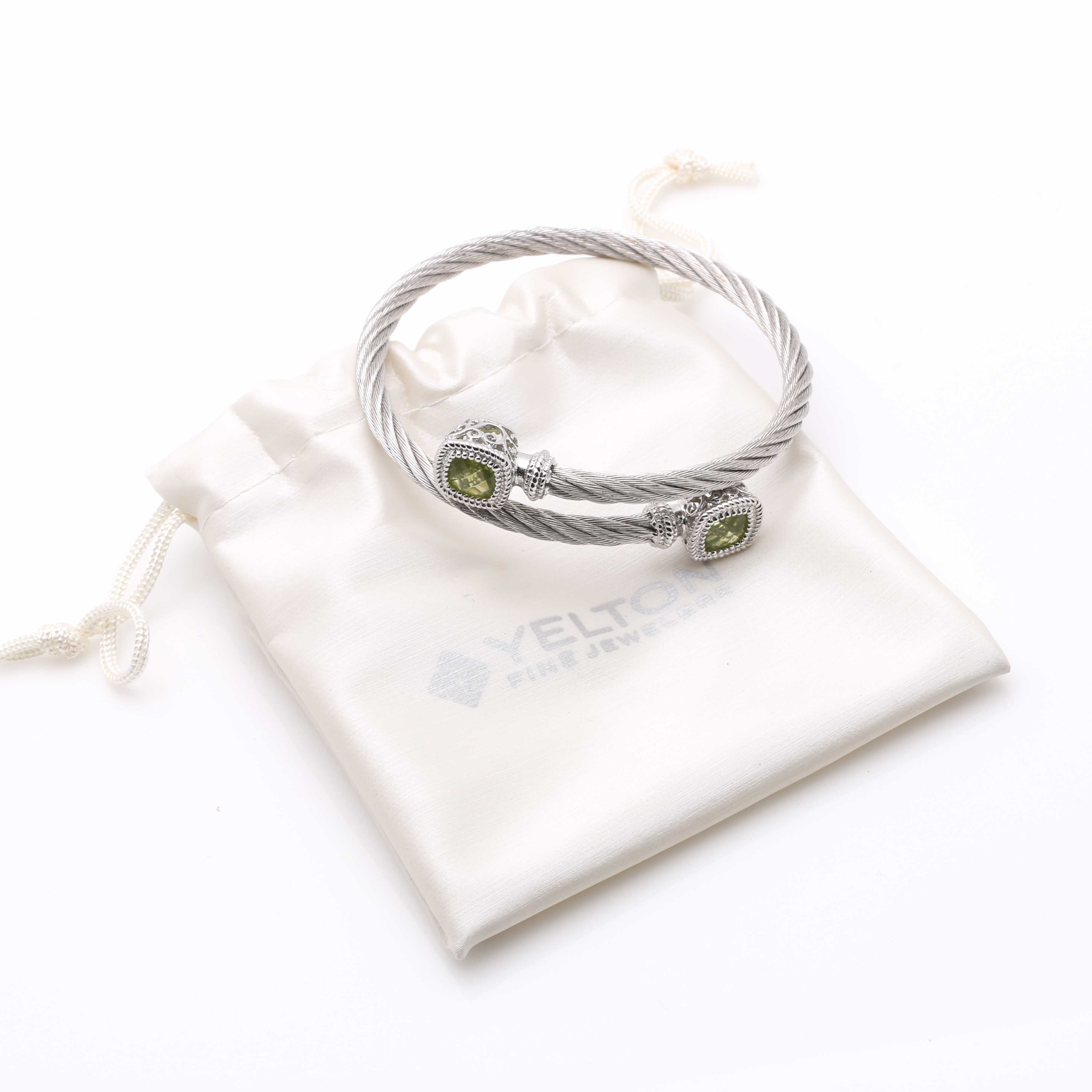 Sterling Silver Gabriel & Co. Bracelet With Peridot