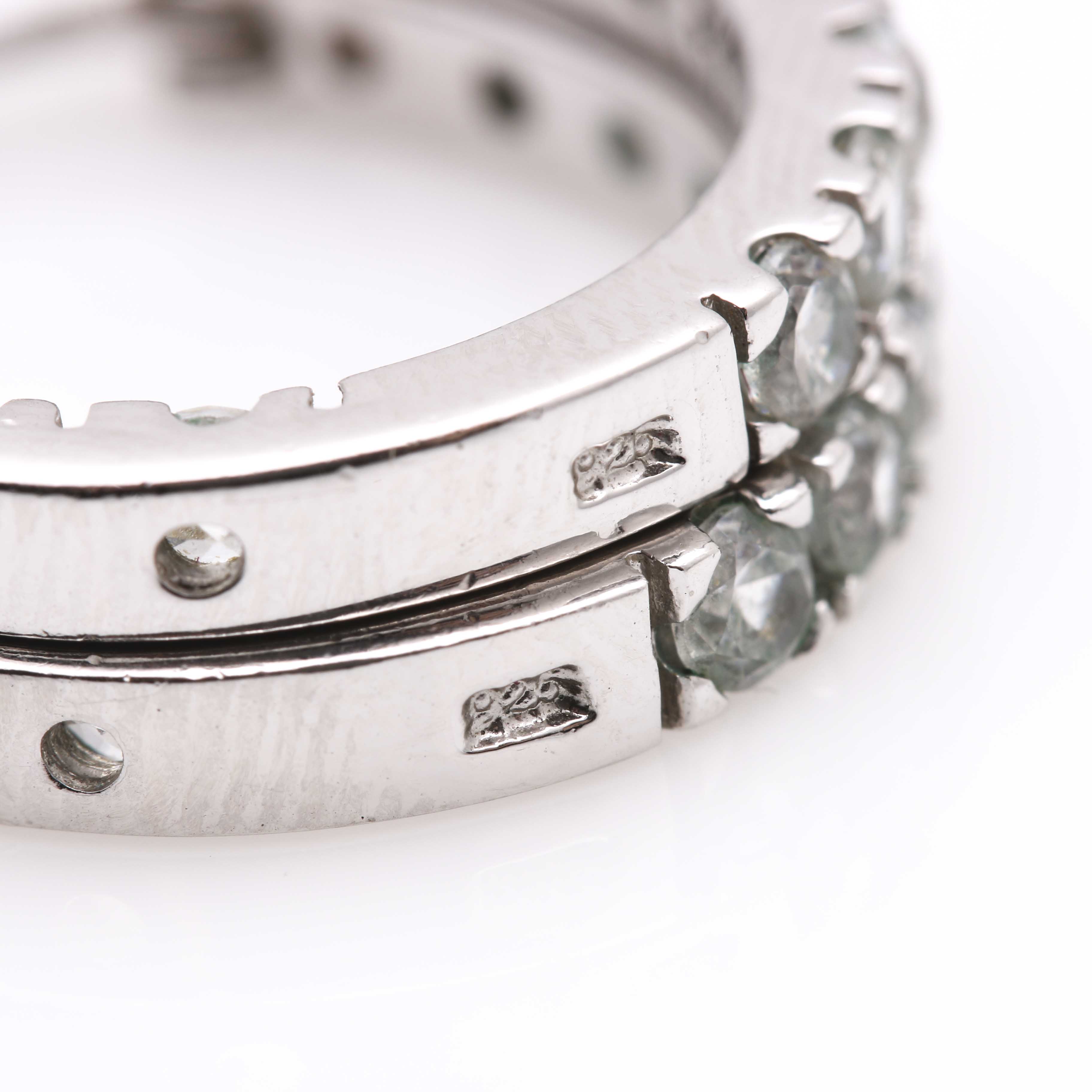 Sterling Silver Bracelet Including Diamonds With Earrings